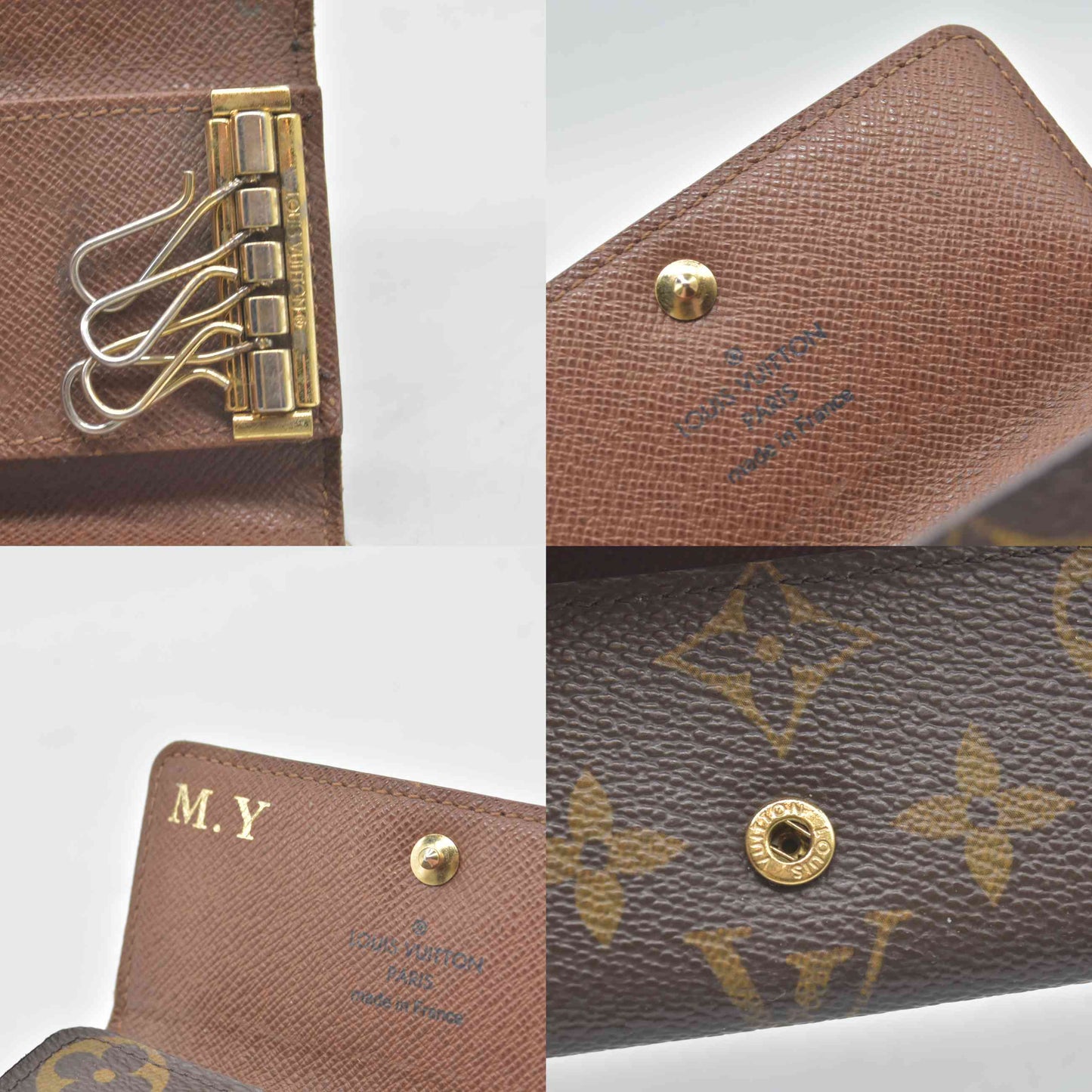 $345 2010 Louis Vuitton Monogram 4 Key Multicles Holder RA2130
