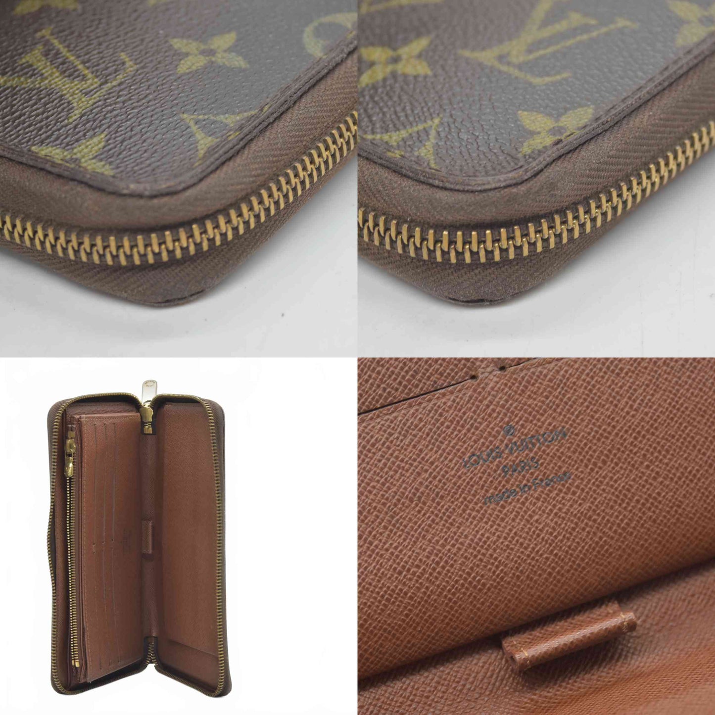 $1040 2005 Louis Vuitton Monogram Zippy Zip Around Organizer Long Wallet VI1015