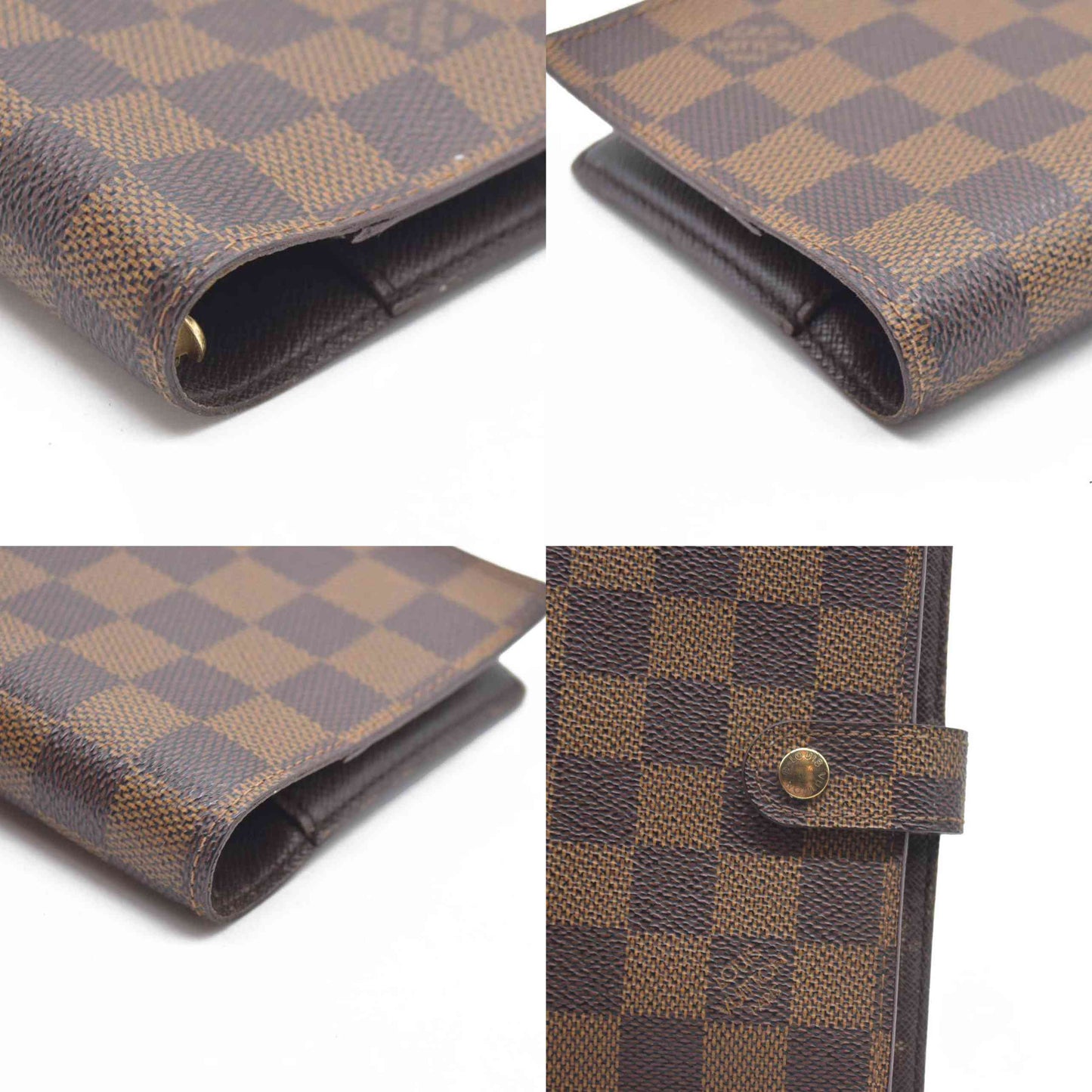 LOUIS VUITTON Damier Ebene Agenda PM Day Planner Notebook Cover CA0958