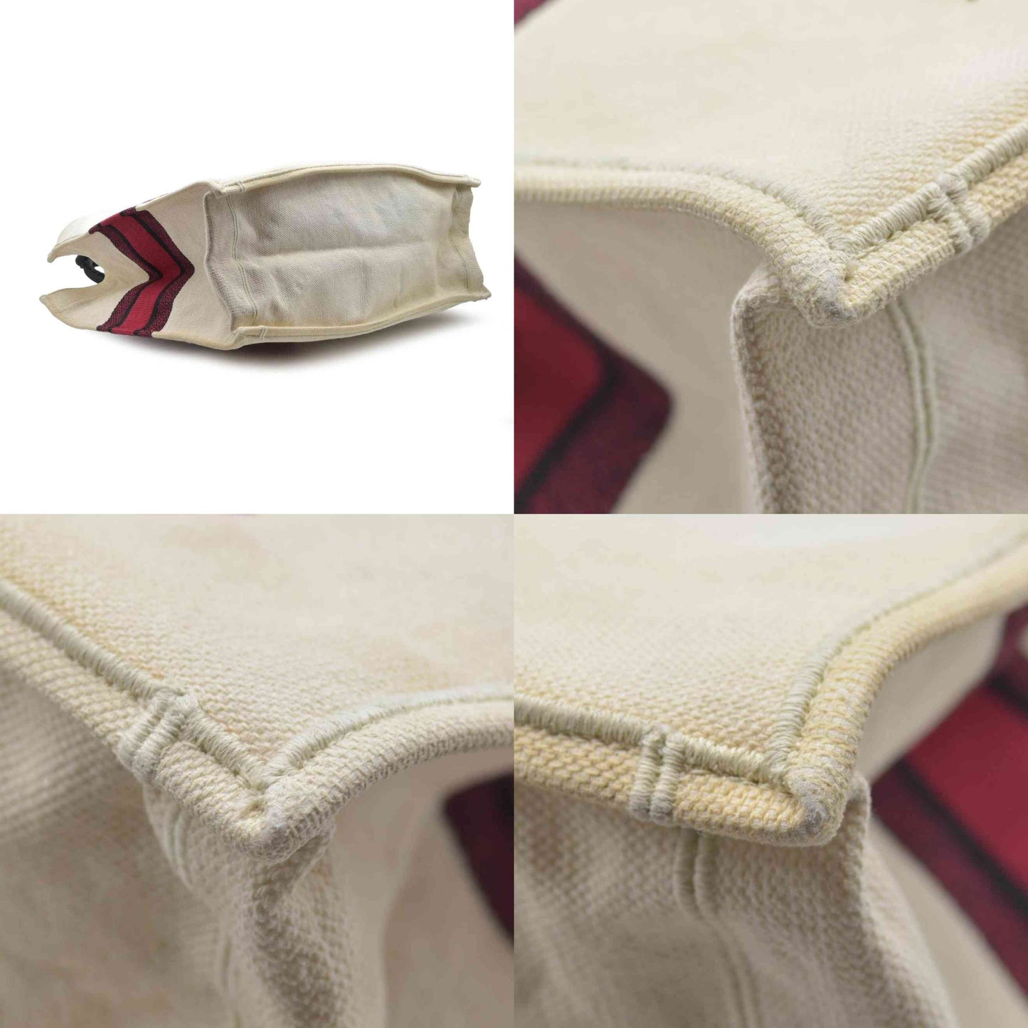$3650 2021 Christian Dior Canvas DiorAmour Chinese Valentines Je T’aime Large Book Tote White Red