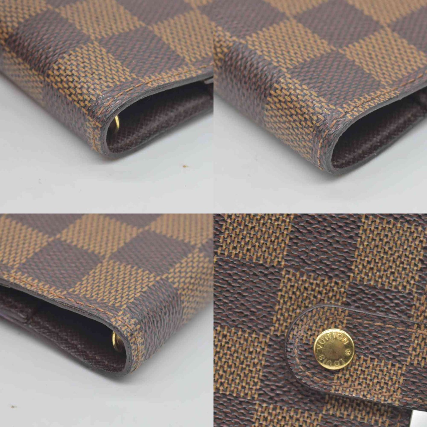 $505 2002 Louis Vuitton Damier Ebene Small Ring Agenda Cover CONSIGNMENT CA1002