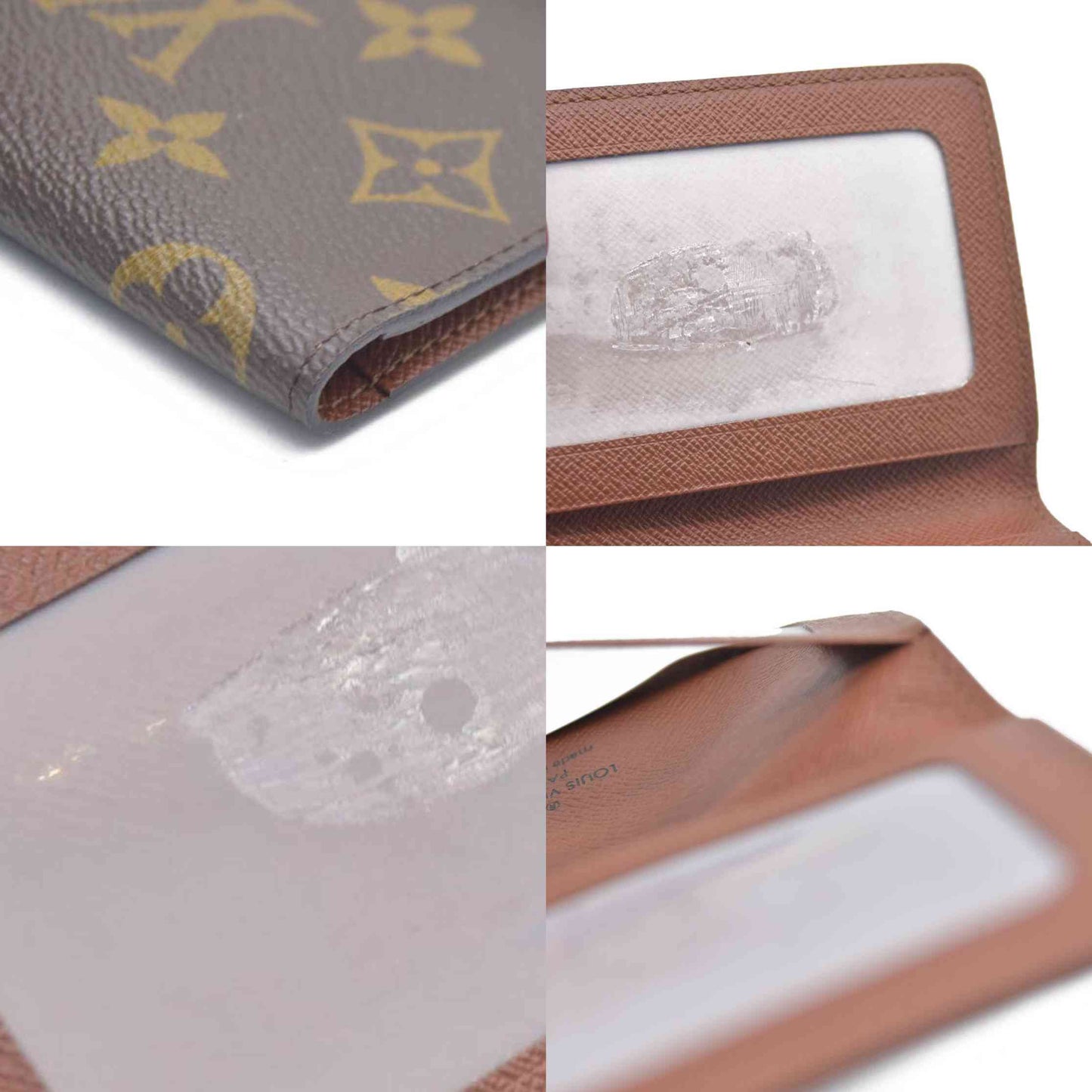 AUCTION $535 Louis Vuitton  Monogram Porte 2 Cartes Vertical Card Holder