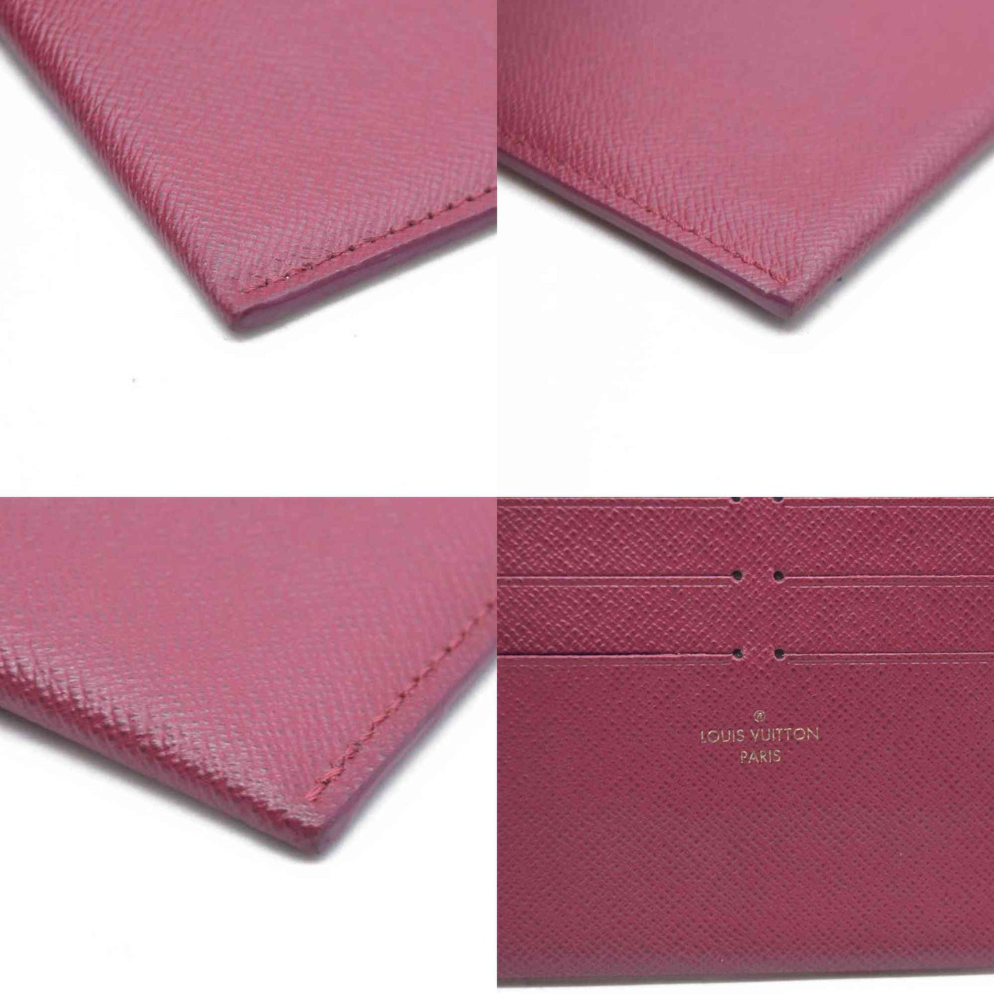 Louis Vuitton  Calfskin Pochette Felicie Card Holder Insert Fuchsia