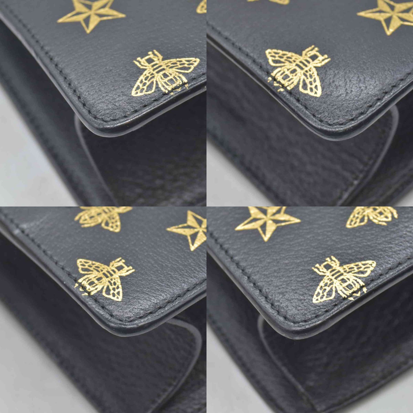 $2590 Gucci Calfskin Small Sylvie Shoulder Bag Black