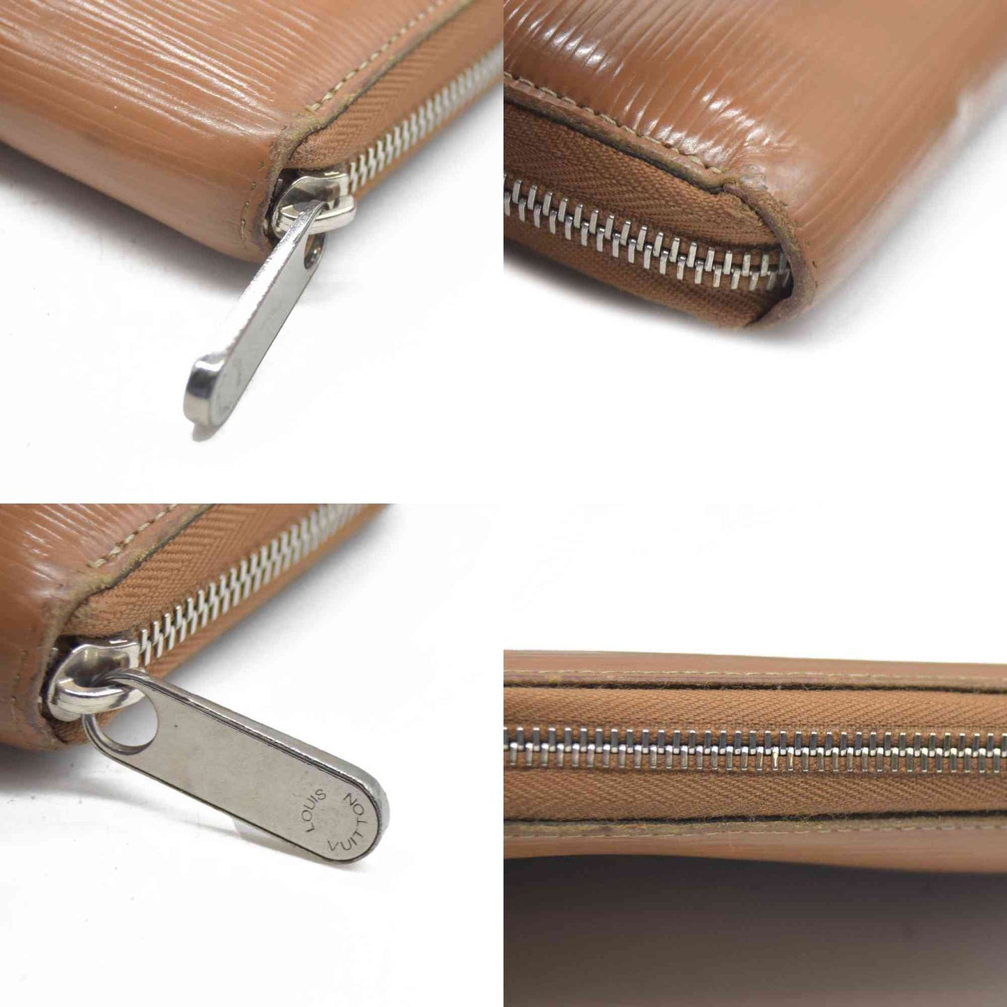 AUCTION $1000 Louis Vuitton Epi Leather Zippy Zip Around Long Wallet Purse Brown CA0066