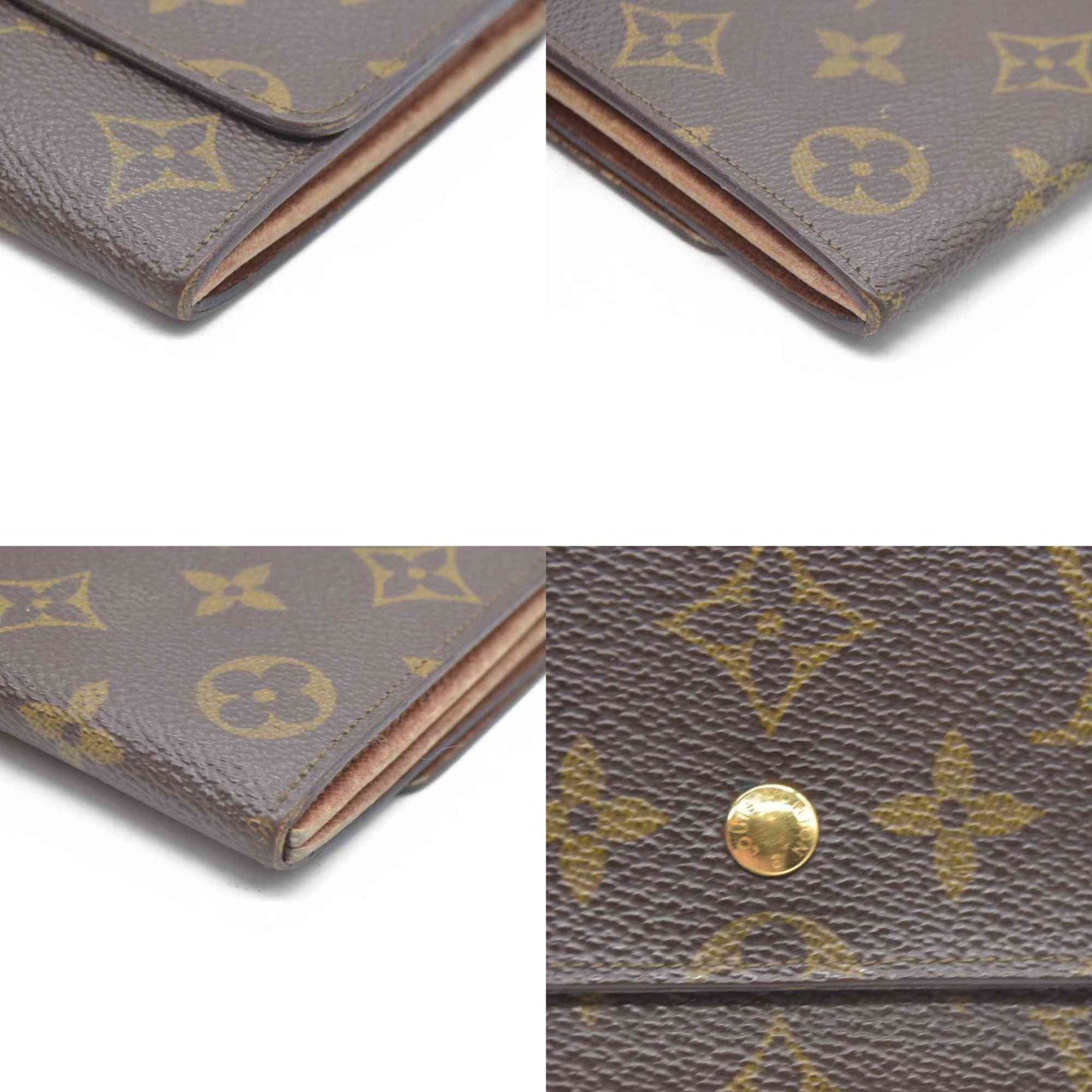 $770 Louis Vuitton Monogram Portefeiulle Sarah Long Bifold Wallet Brown 882AN