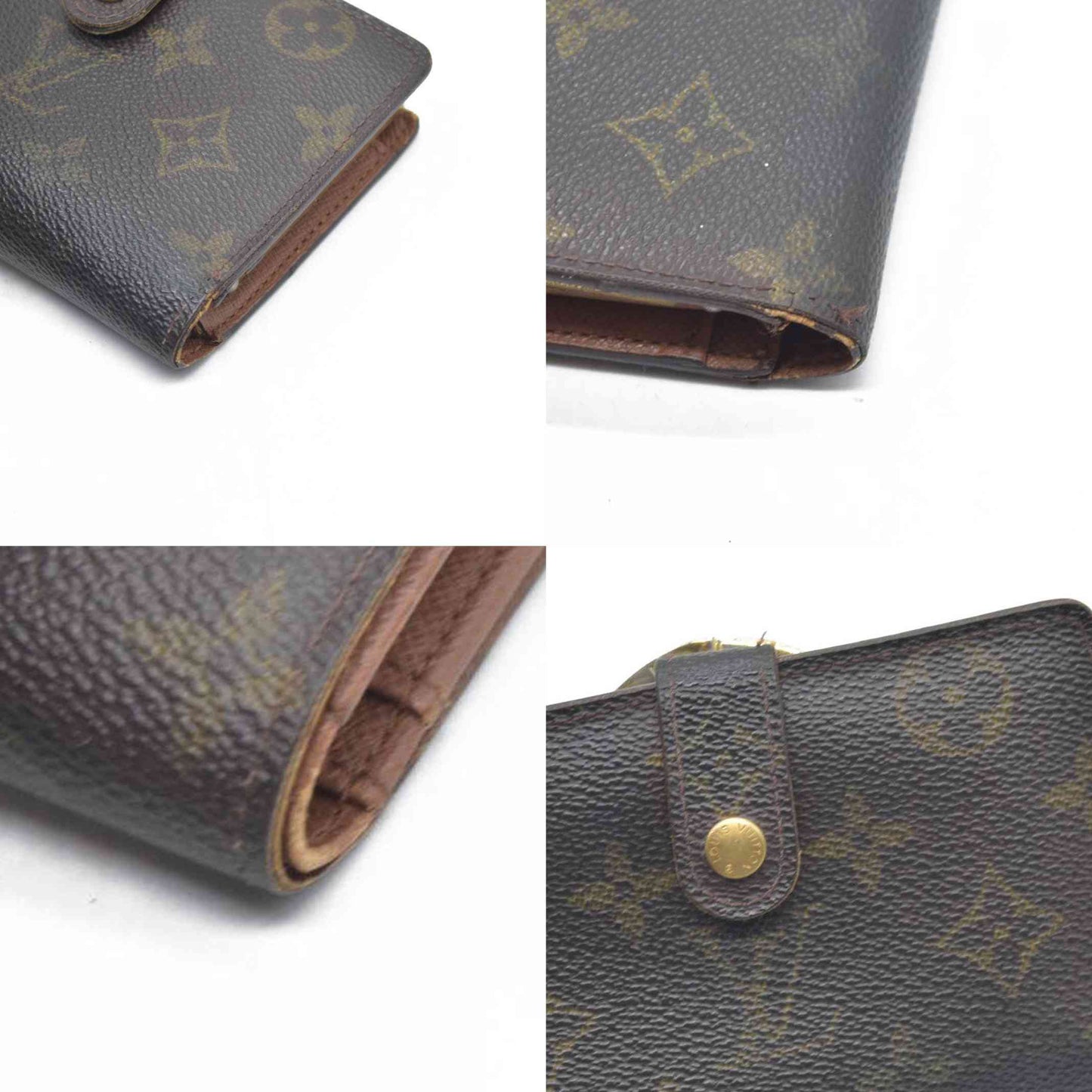 $720 Louis Vuitton Monogram Kisslock French Purse MI0020