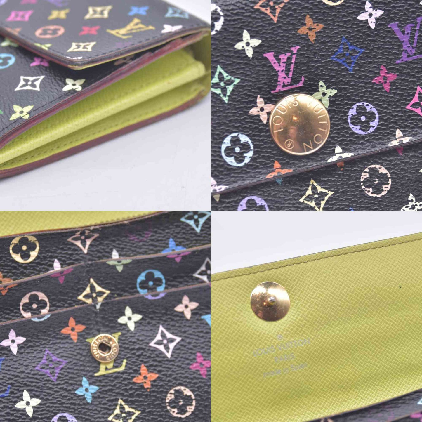 $850 2011 Louis Vuitton Monogram Multicolor Portefeiulle Sarah Long Bifold Wallet CA3171 CONSIGNMENT