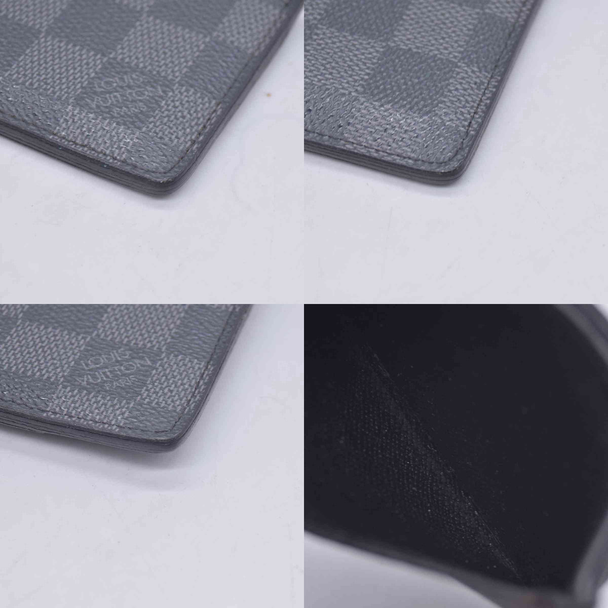 $385 Louis Vuitton 2008 Damier Graphite Pattern Card Case TH5008 CONSIGNMENT