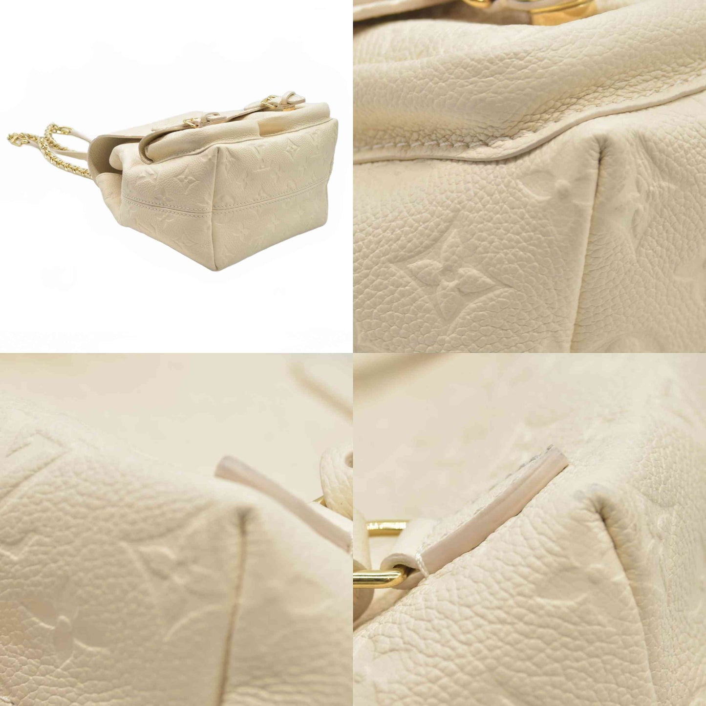 $3450 Louis Vuitton Empreinte Monogram Backup Backpack Cream