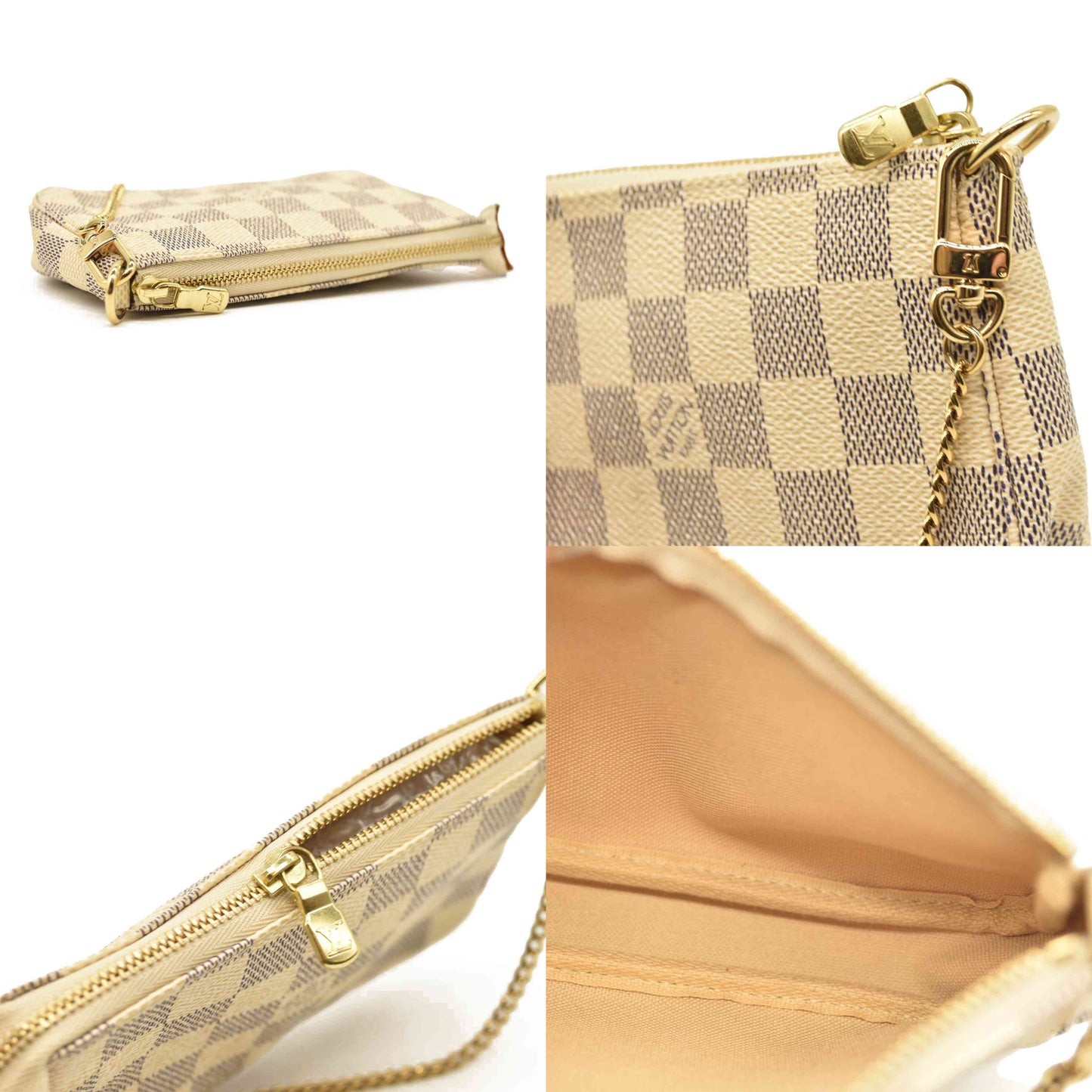 LOUIS VUITTON Damier Azur Mini Pochette Accessories  FL0067