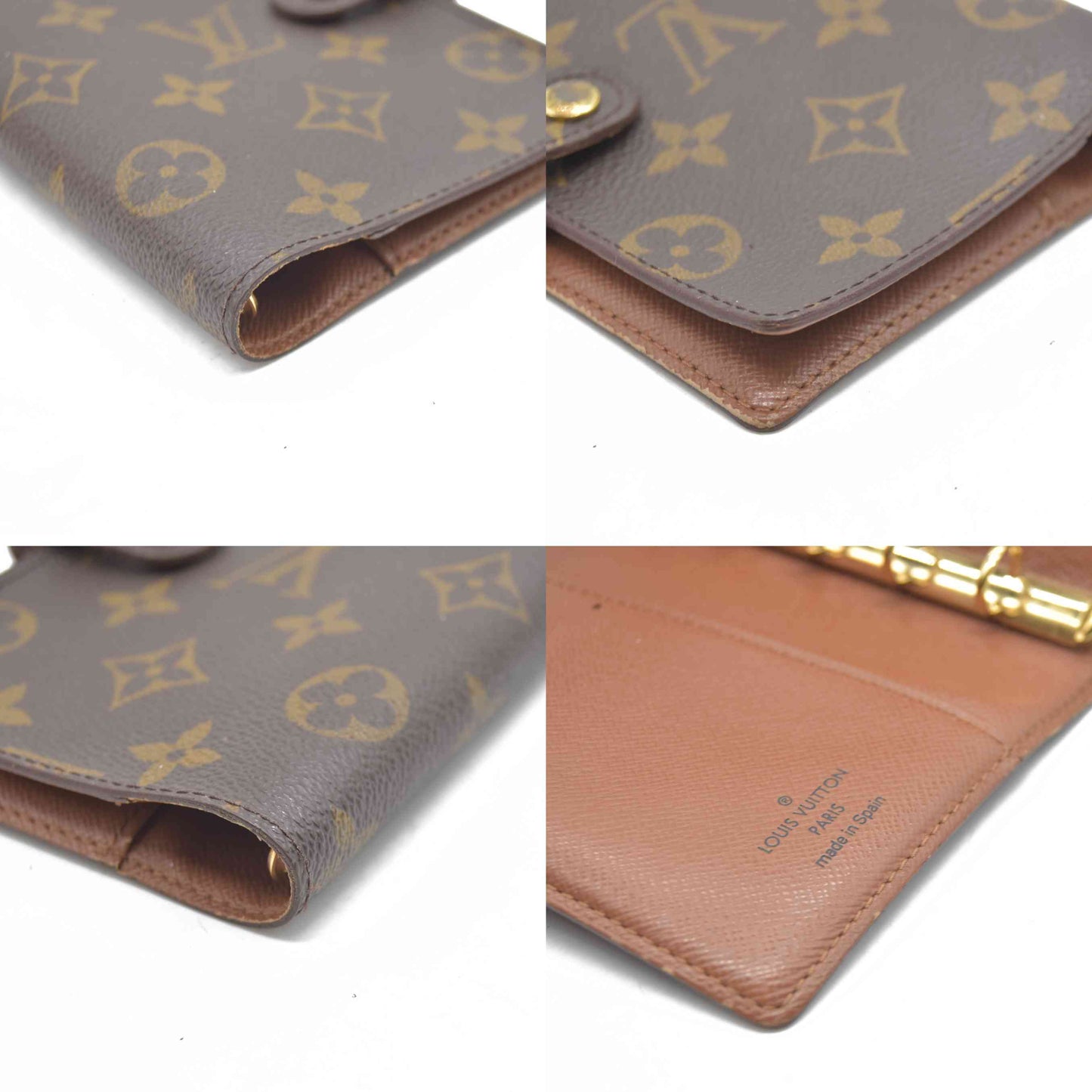 $505  Louis Vuitton Monogram Agenda PM Notebook Cover Brown CA0968 1998