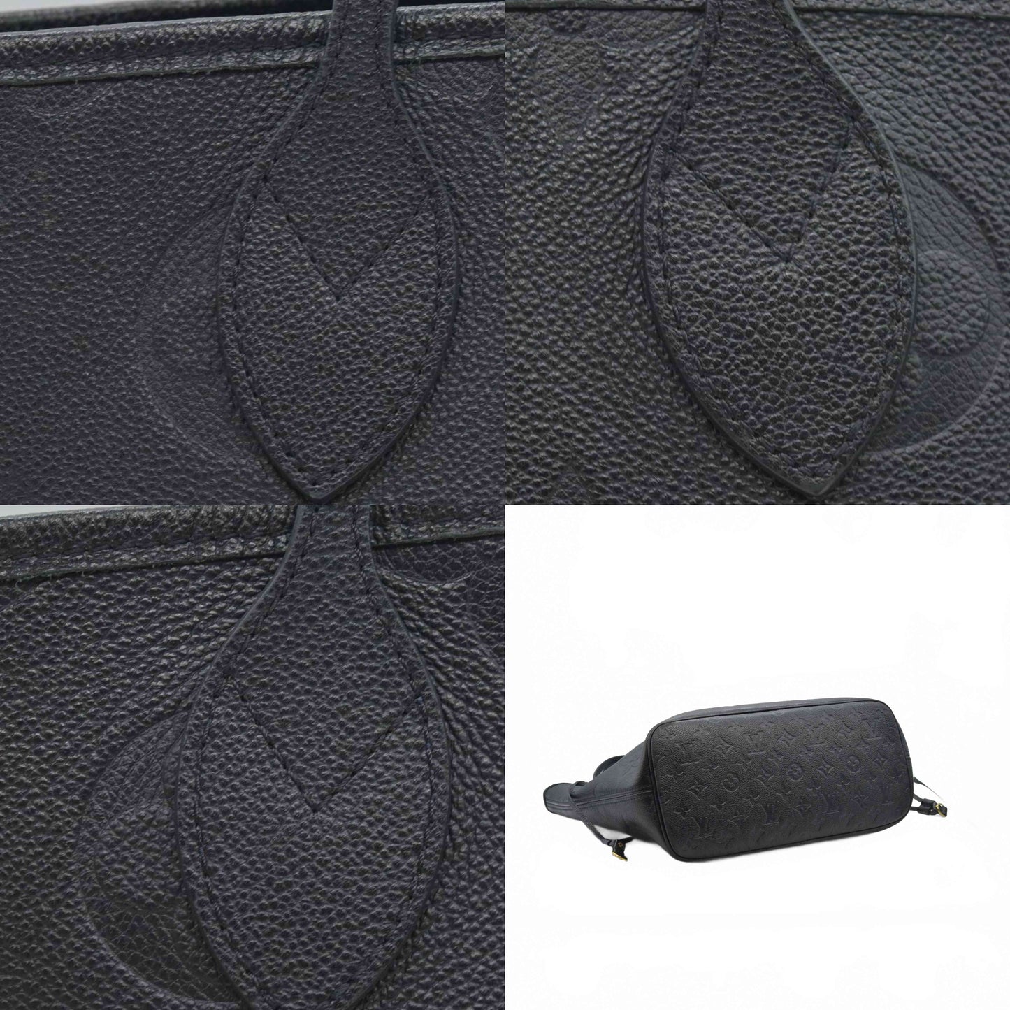 $2940 Louis Vuitton LV Monogram Neverfull  MM Empreinte Black Tote