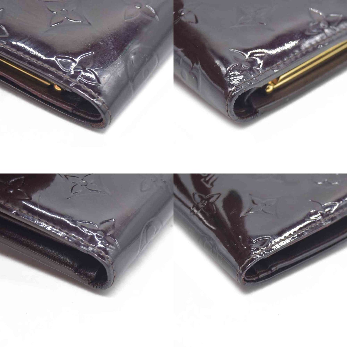 $545 Louis Vuitton Monogram Vernis Porte Monnaie Billets Viennois Wallet MI1028