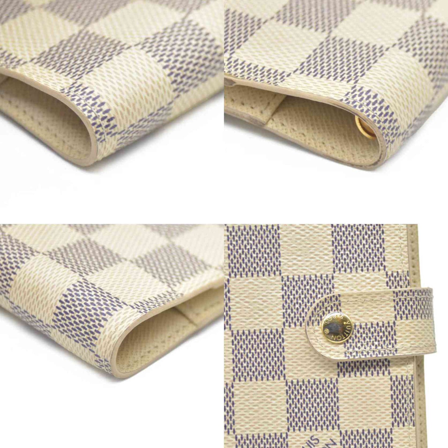 Louis Vuitton Damier Azur Agenda PM Notebook Cover White RA3149
