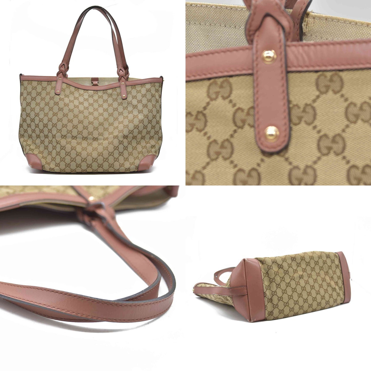 Gucci Medium Craft Tote Beige Pink