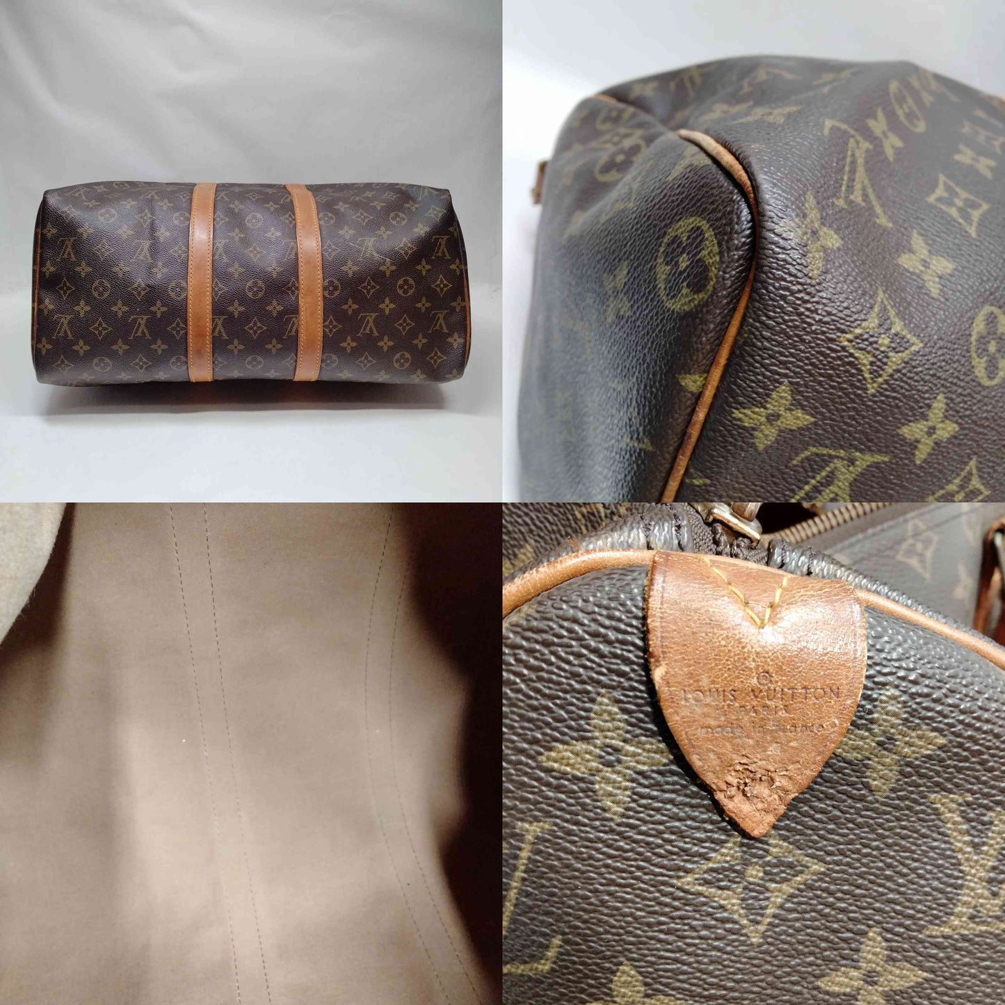 $1420 1986 Louis Vuitton Monogram Duffle Boston Bag Keepall 45 VI862