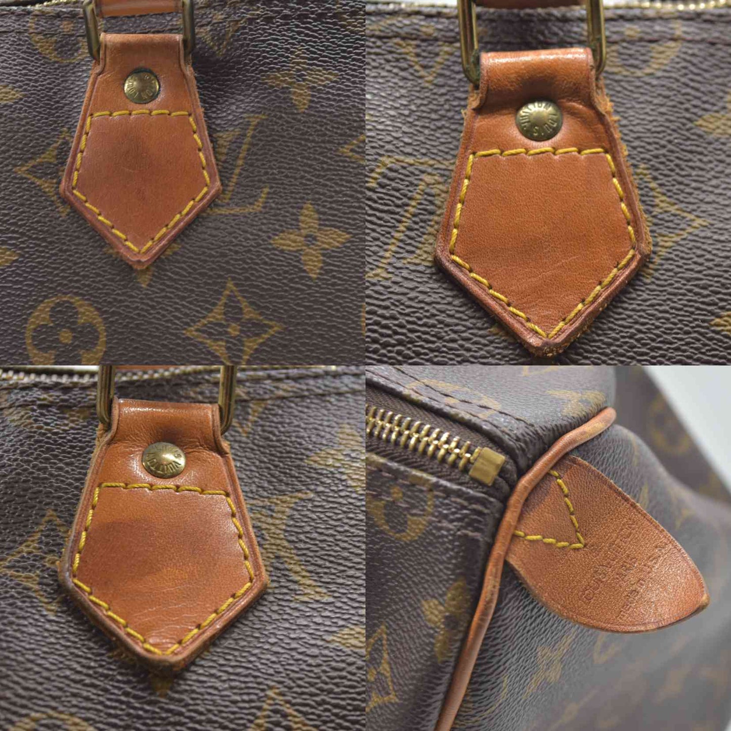 Louis Vuitton LV Hand Bag Speedy 35 Brown Monogram FH0912