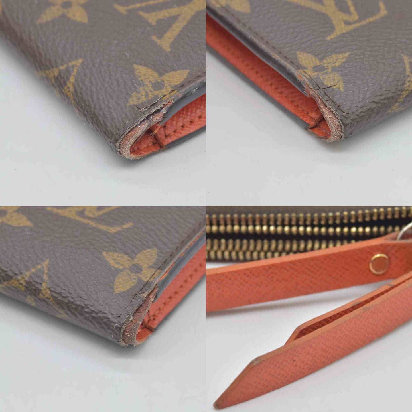 $735 2015 Louis Vuitton Monogram Adele Wallet Coquelicot TN3155 CONSIGNMENT