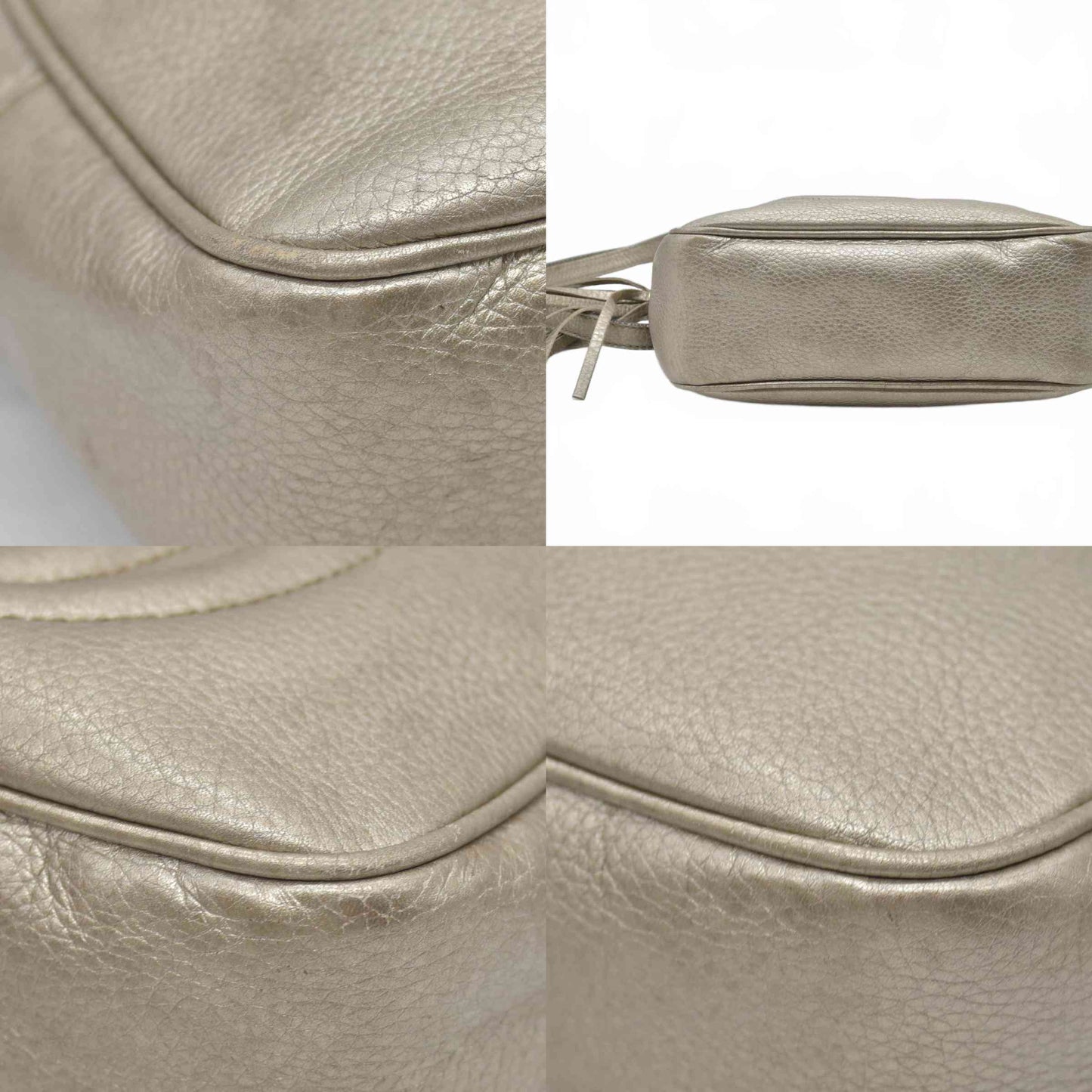 Gucci Gold Leather Small Soho Disco Crossbody Bag