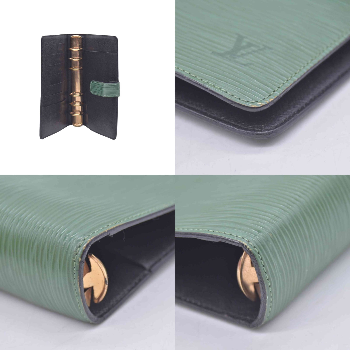 $750 1997 Louis Vuitton Epi Large Agenda Cover Green SP0957 CONSIGNMENT
