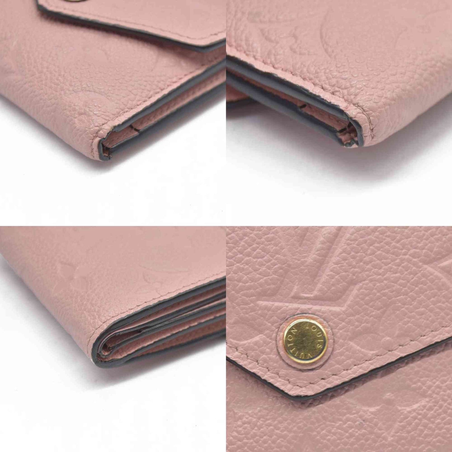 AUCTION $770 Louis Vuitton  Empreinte Zoe Wallet Rose Poudre