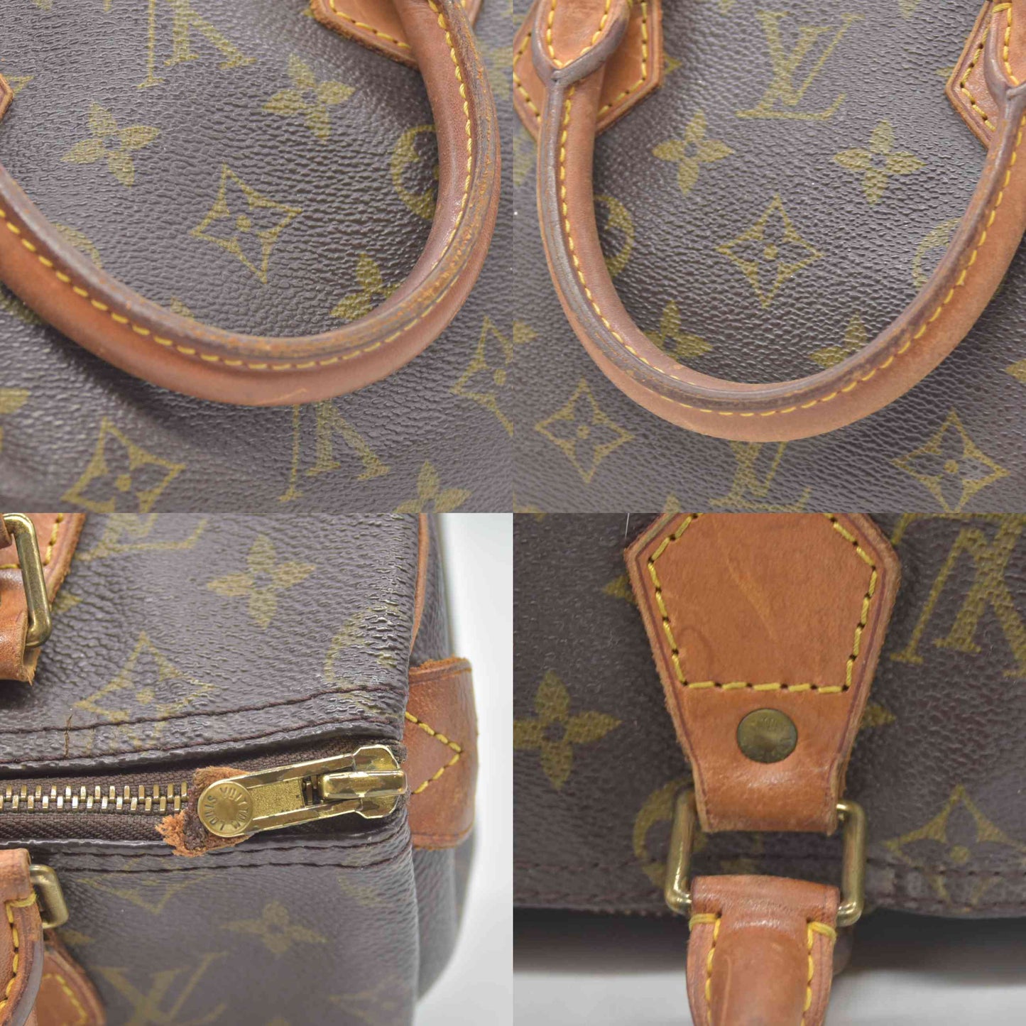 $1490 1995 Louis Vuitton LV Hand Bag Speedy 25 Brown Monogram SP1905