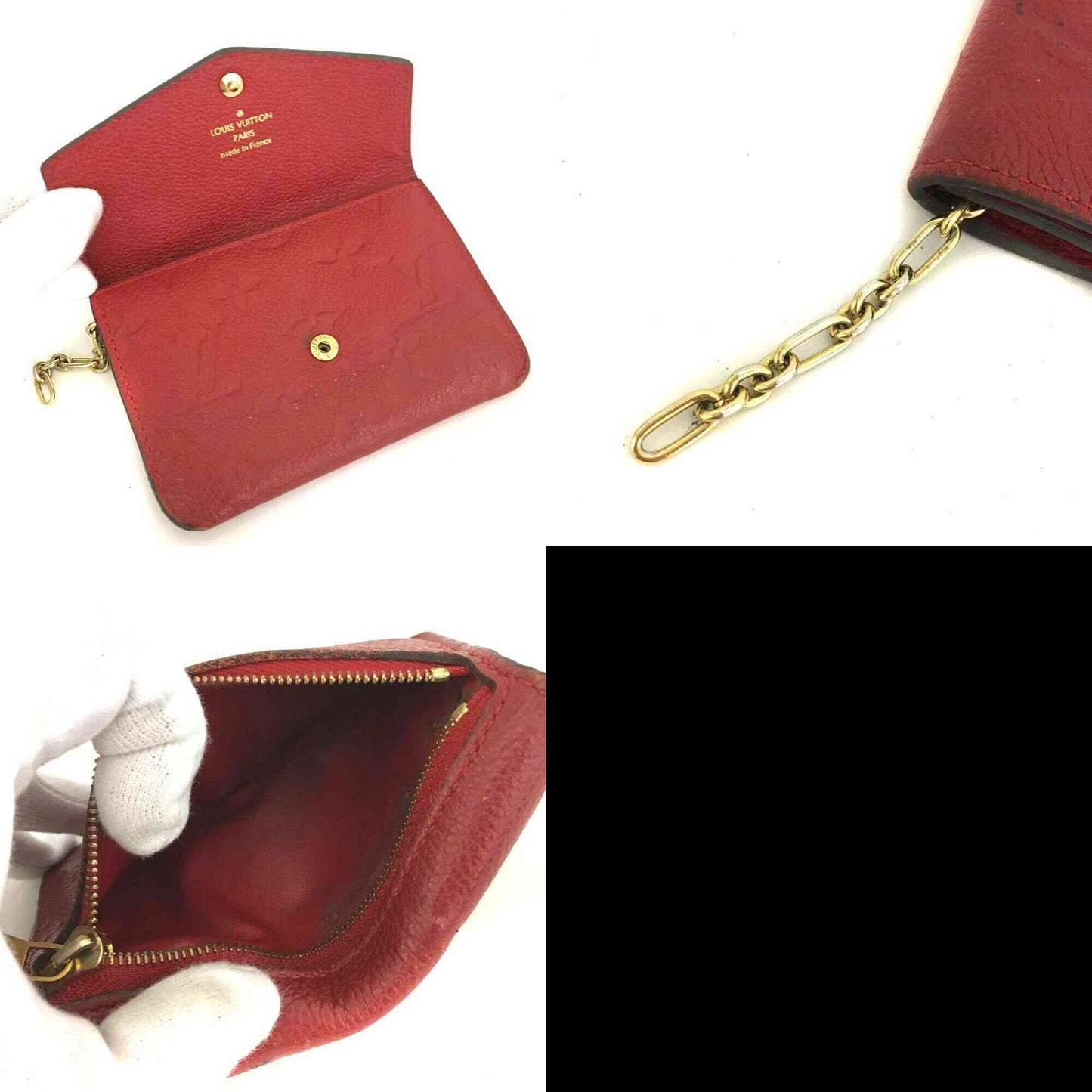 LOUIS VUITTON Empreinte Key Pouch Red TN2126