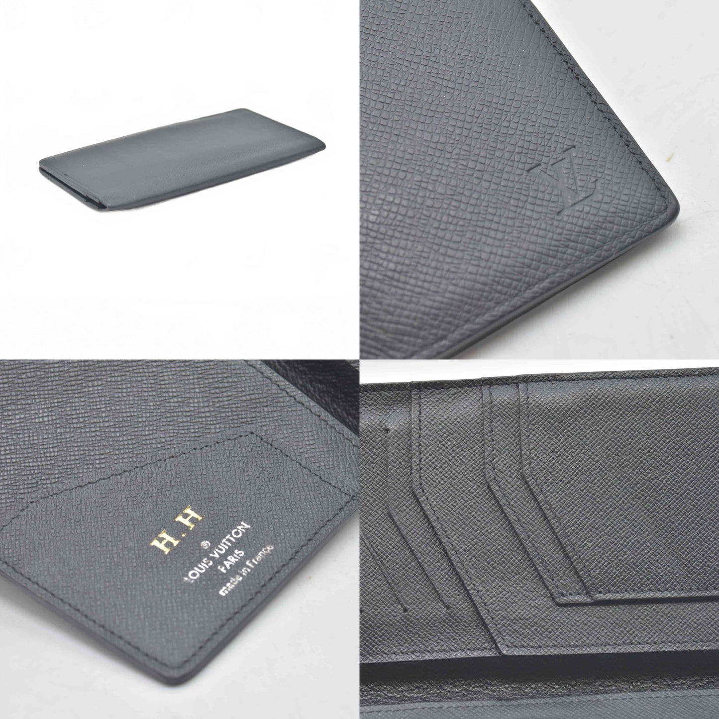 $750 2011 Taiga Porte Valeurs Organizer Wallet Black TA4101