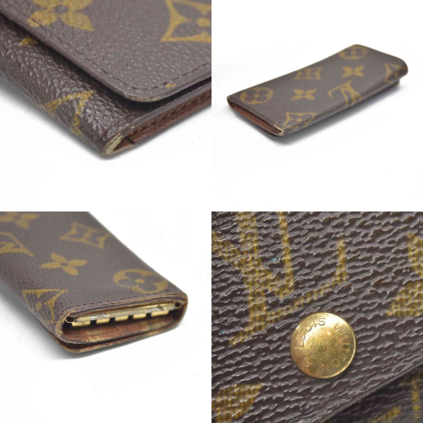 $295 AUCTION Louis Vuitton Monogram 4 Key Multicles Holder