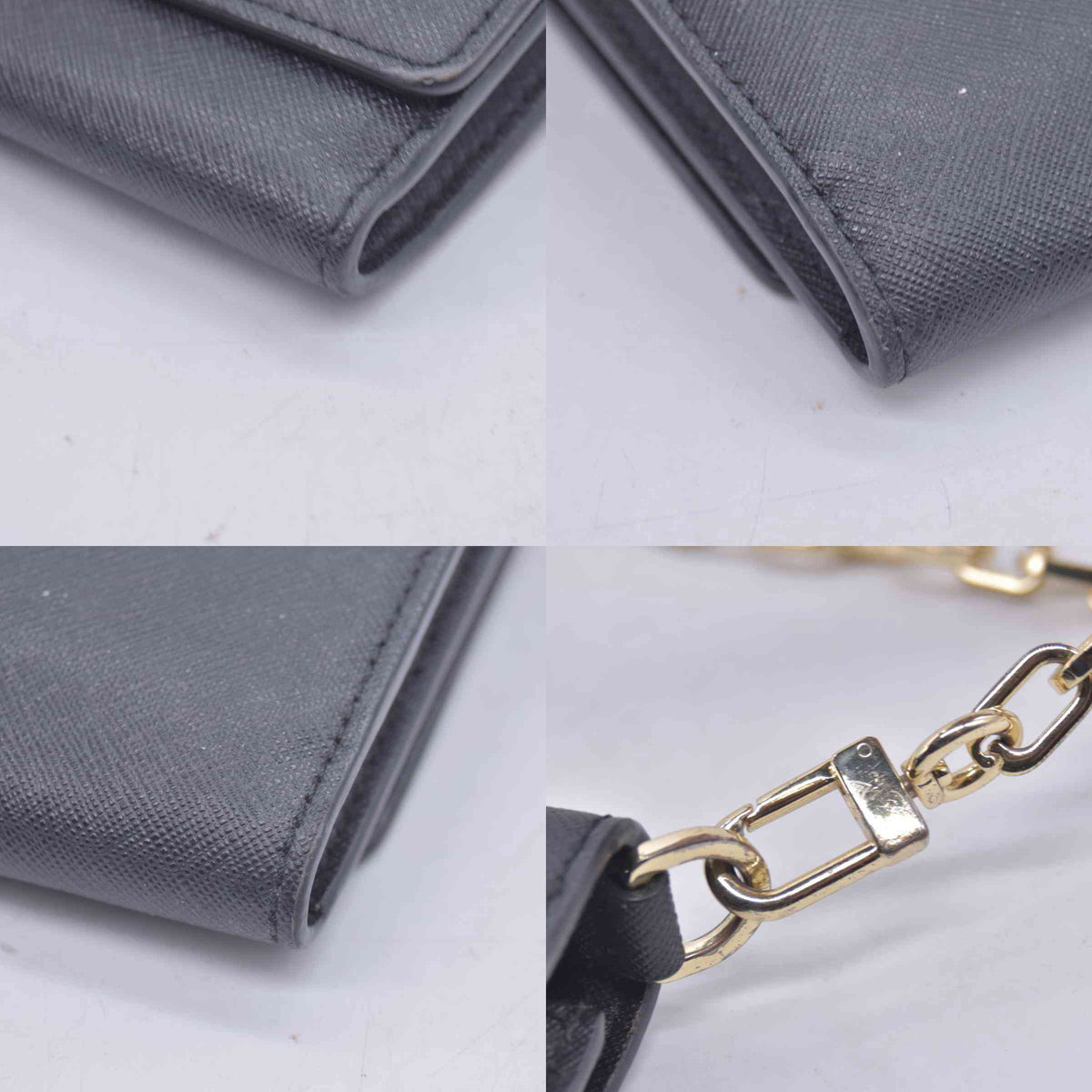 $298 Tory Burch Robinson Chain Wallet Crossbody Black CONSIGNMENT 10020777