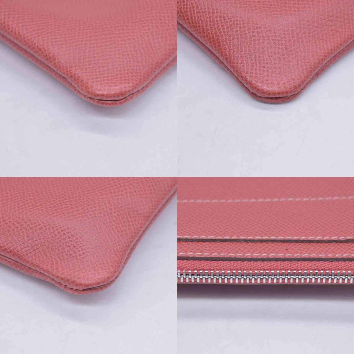$890 Salvatore Ferragamo Gancini Leather Chain Wristlet Pouch CONSIGNMENT 10020790