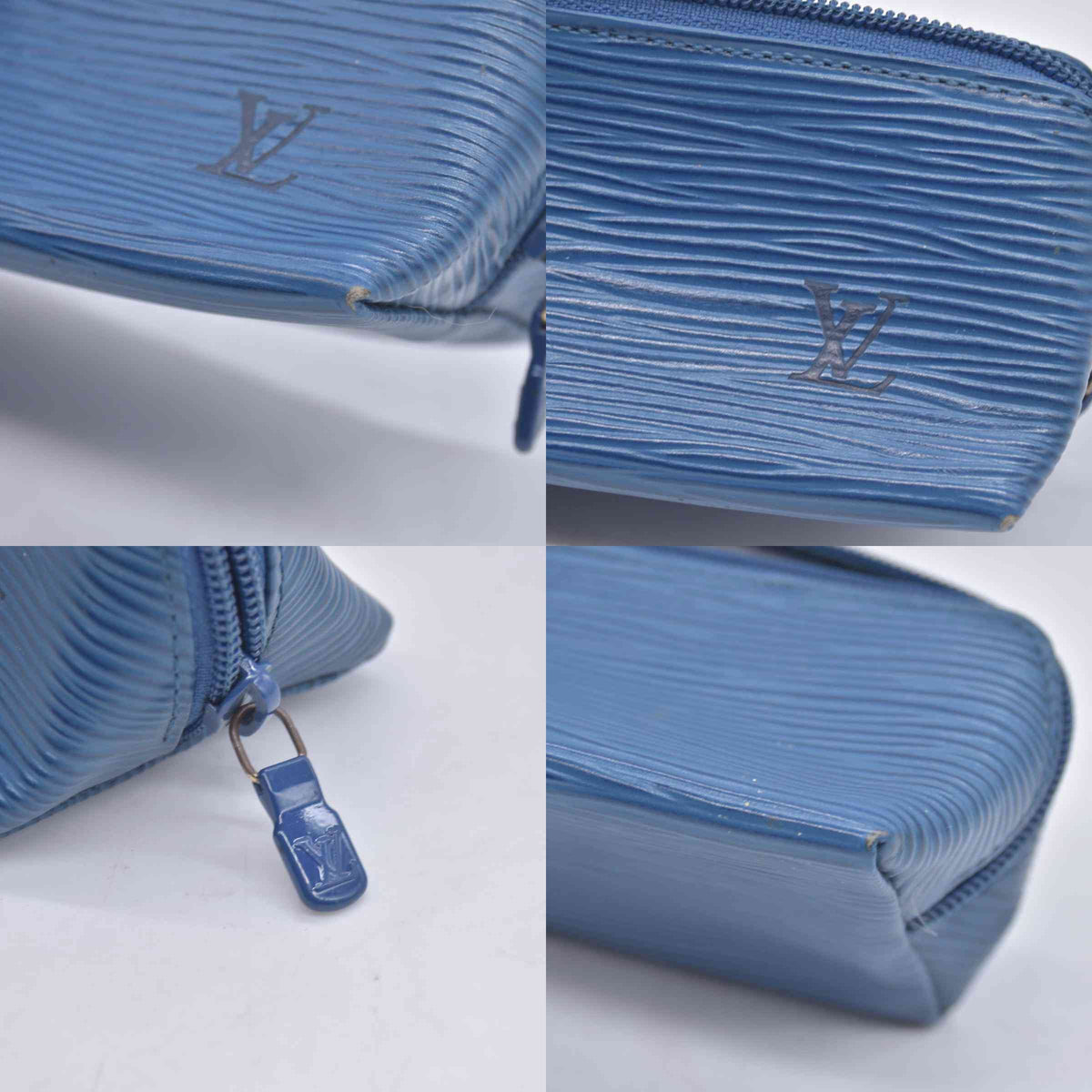 $470 Louis Vuitton Epi Trousse Crayons Pencil Blue CONSIGNMENT 10021126