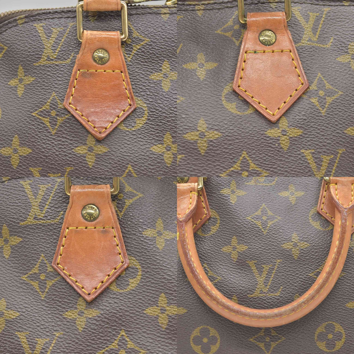 $2090 1993 Louis Vuitton Alma PM Brown Monogram VI1913