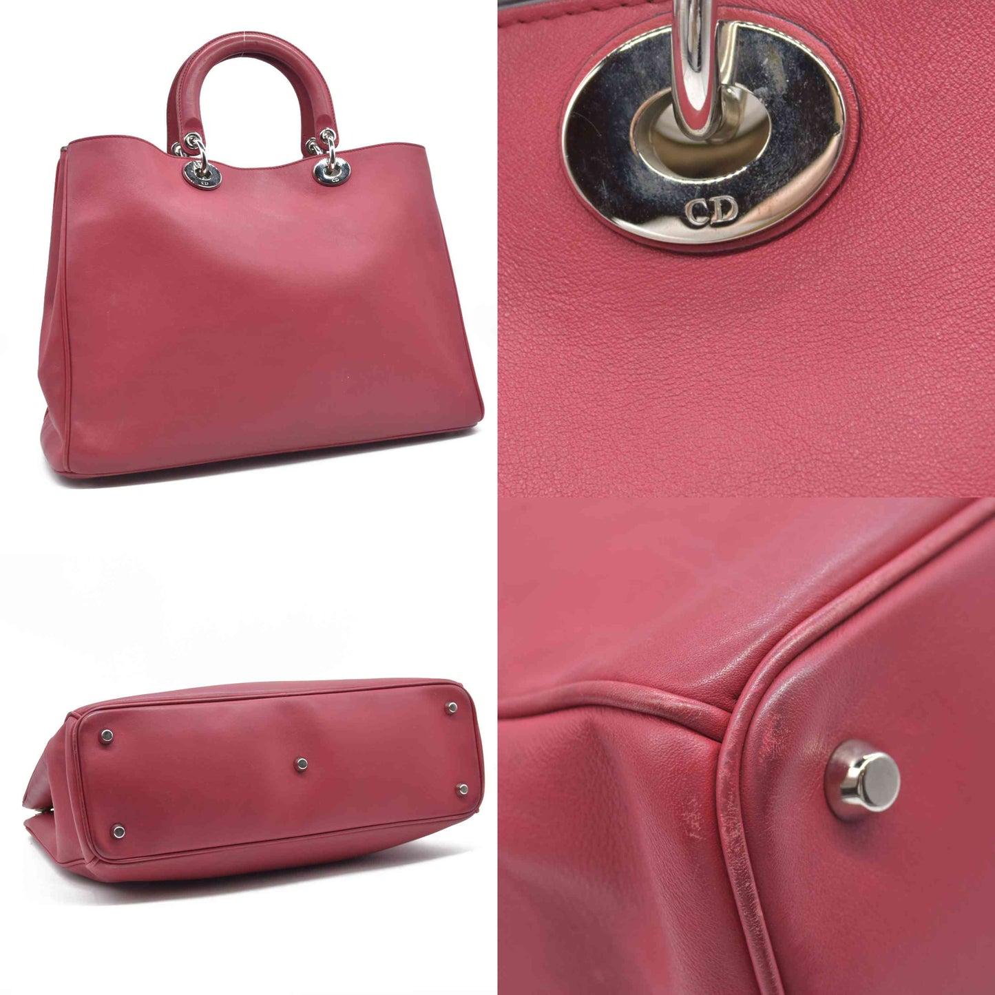 $5100 Christian Dior Smooth Calfskin Large Diorissimo Tote Pink 09MA0172