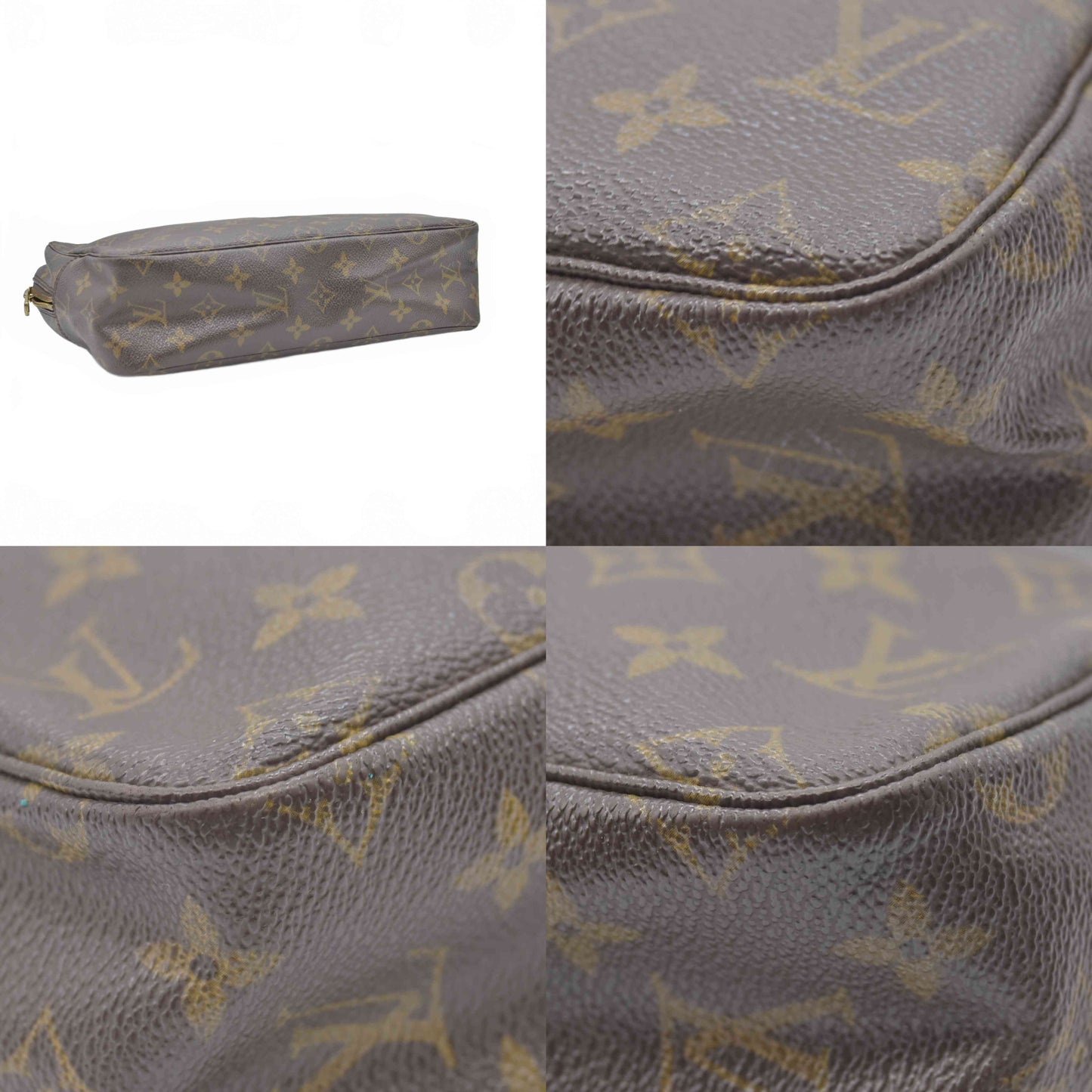 $600 1987 Louis Vuitton Monogram Trousse 28 Toiletry Bag Cosmetic TH872