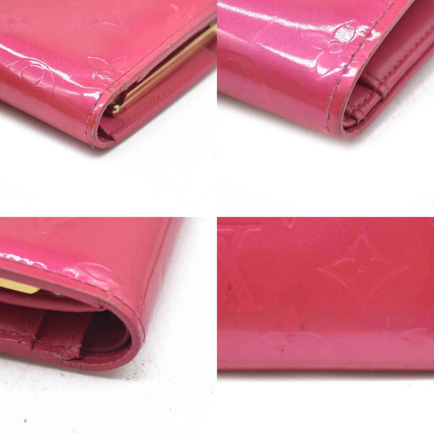 AUCTION $935 Louis Vuitton LV Monogram Vernis Patent Leather French Purse