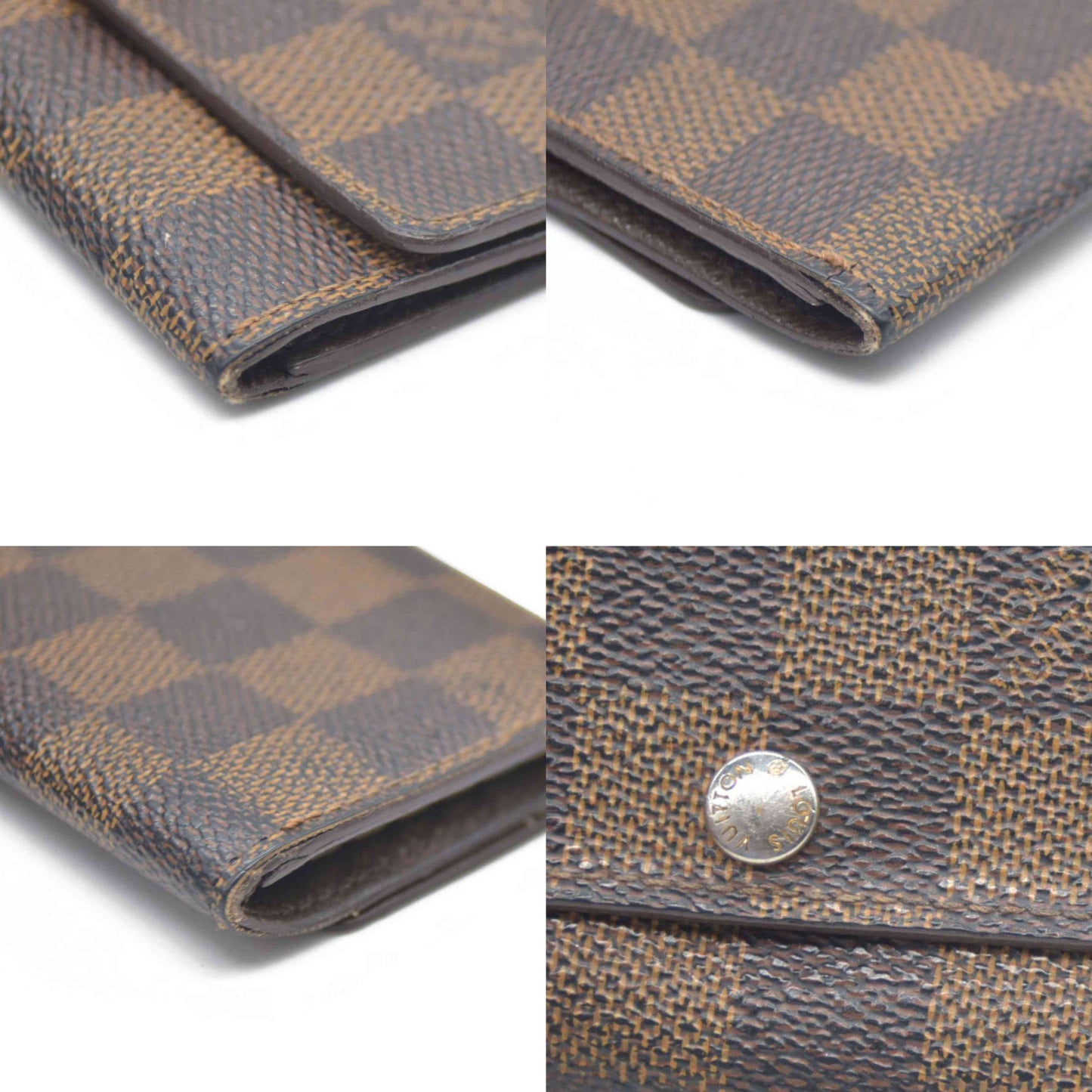 $345 Louis Vuitton Damier Ebene Multicles 6 Ring Key Case
