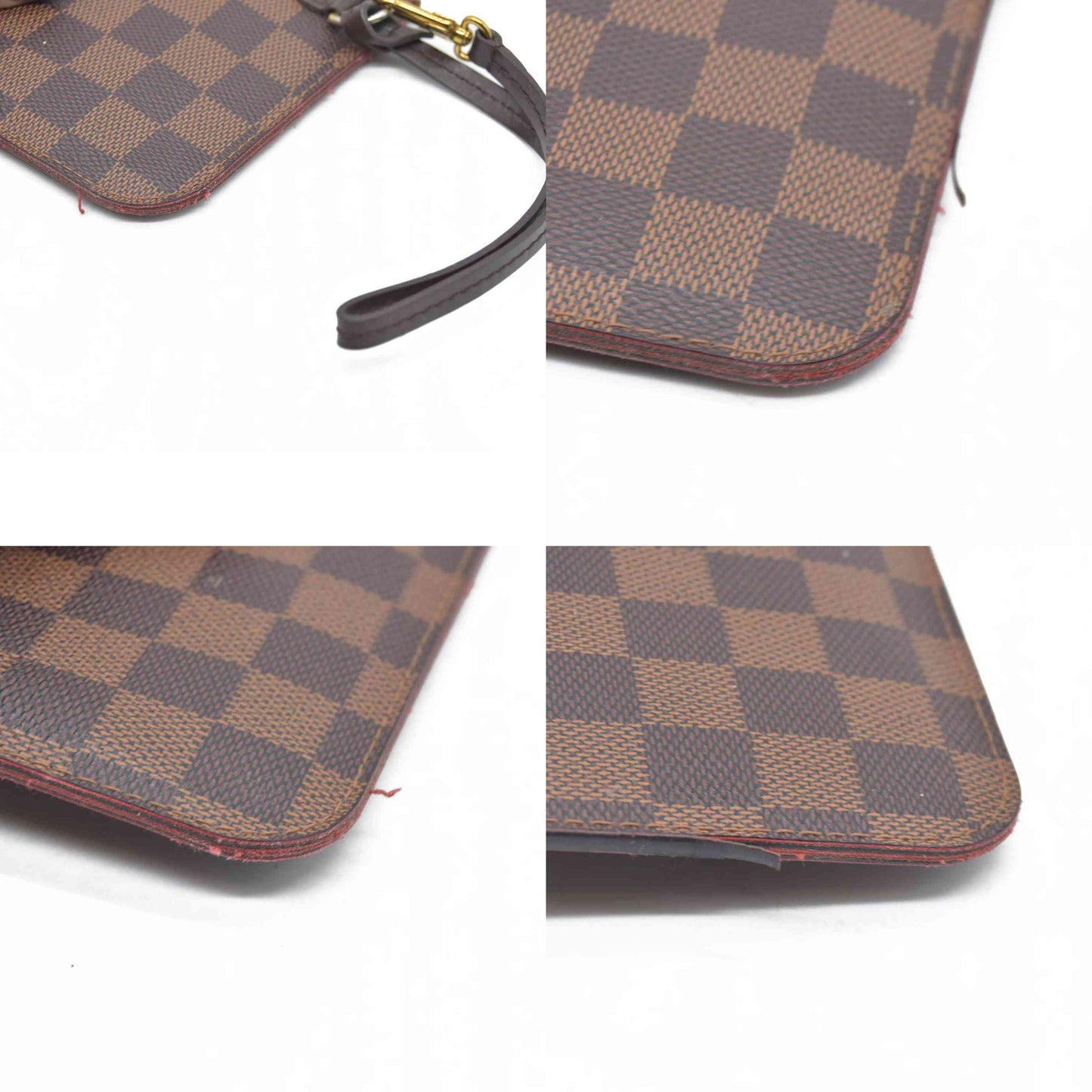 $2100 Louis Vuitton Damier Ebene Neverfull PM Pochette