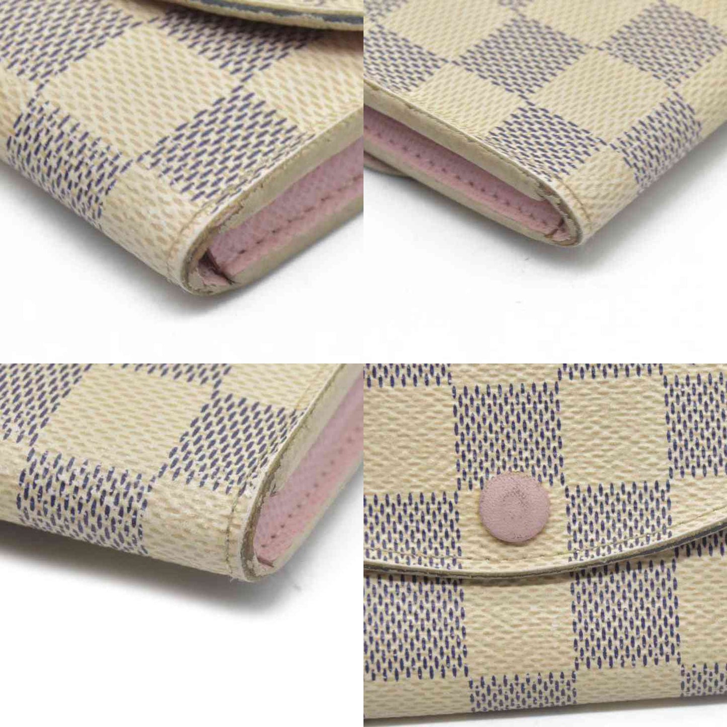 $420 LOUIS VUITTON Damier Azur Rosalie Coin Purse Wallet