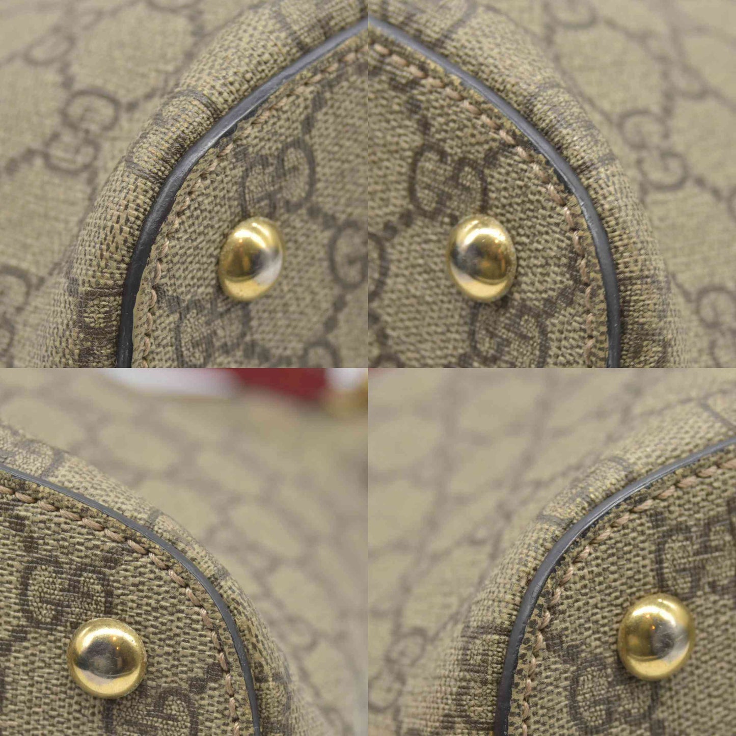 $1980 Gucci GG Supreme Monogram Linea A Hobo Red