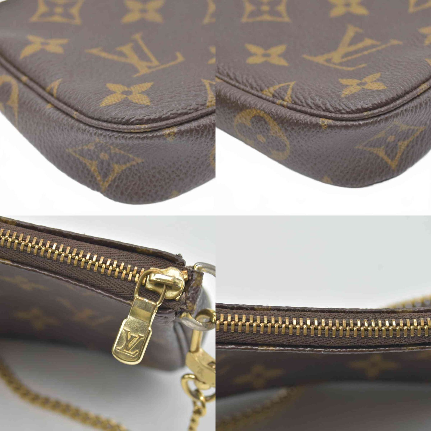 $810 Louis Vuitton Monogram Mini Pochette Accessories FL0025