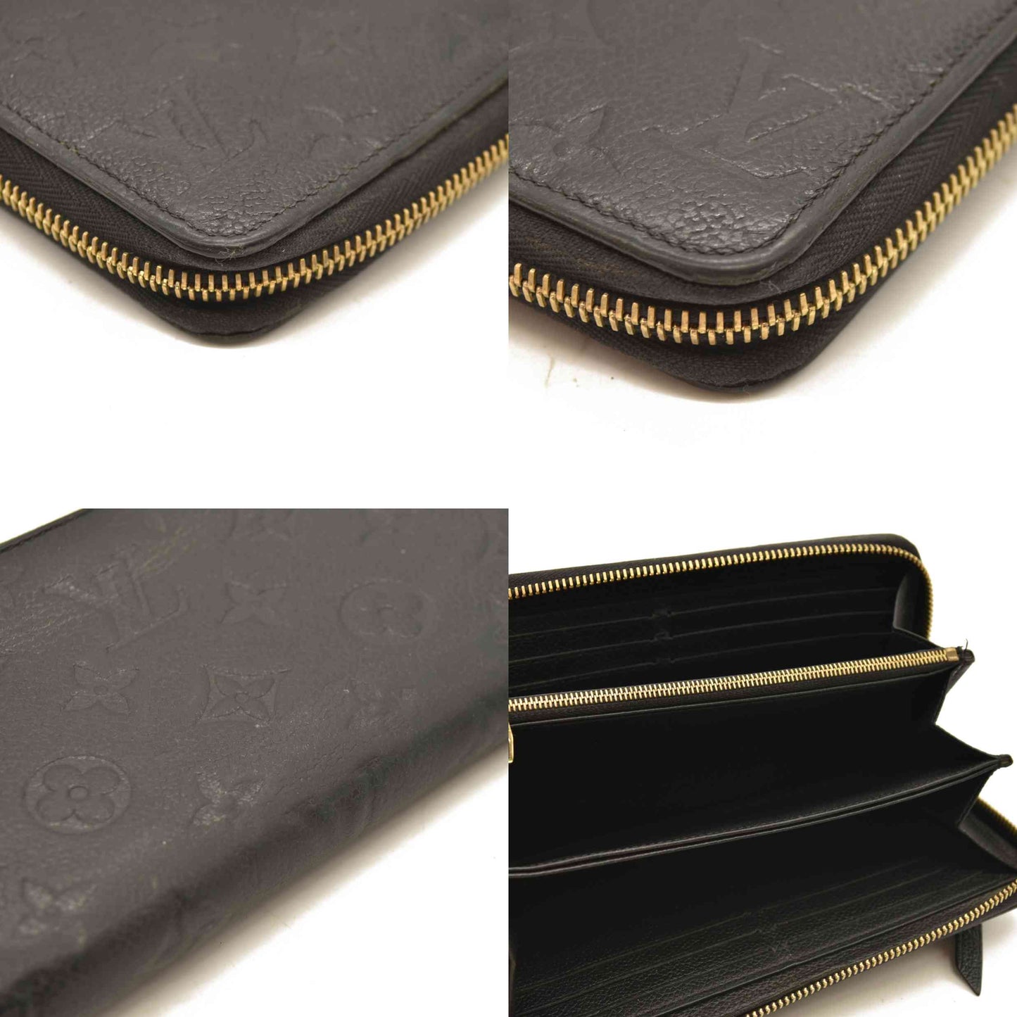 Louis Vuitton  Empreinte Zippy Wallet Black SP4178 with box