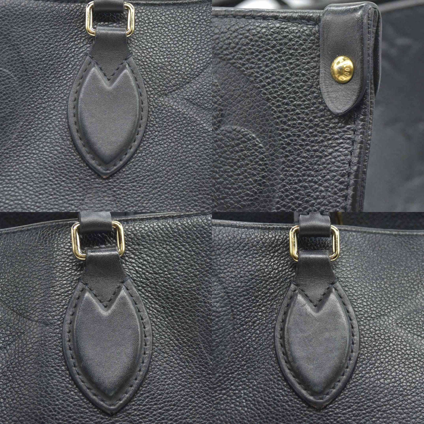 $3650 LOUIS VUITTON Empreinte Monogram Giant Onthego GM Black 2020 DU0270