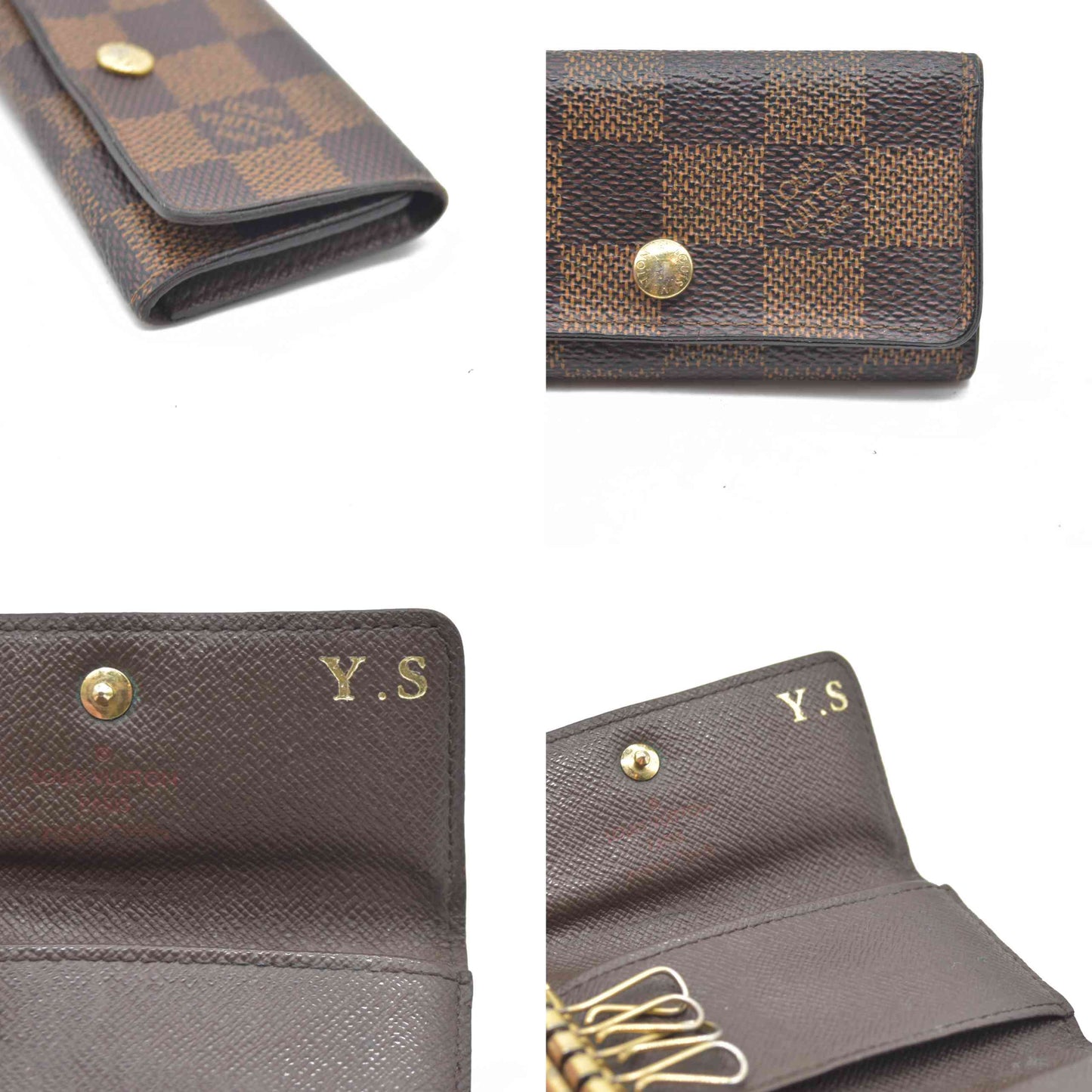 Louis Vuitton Damier Multicles 4 Ring Key Case Brown CT11