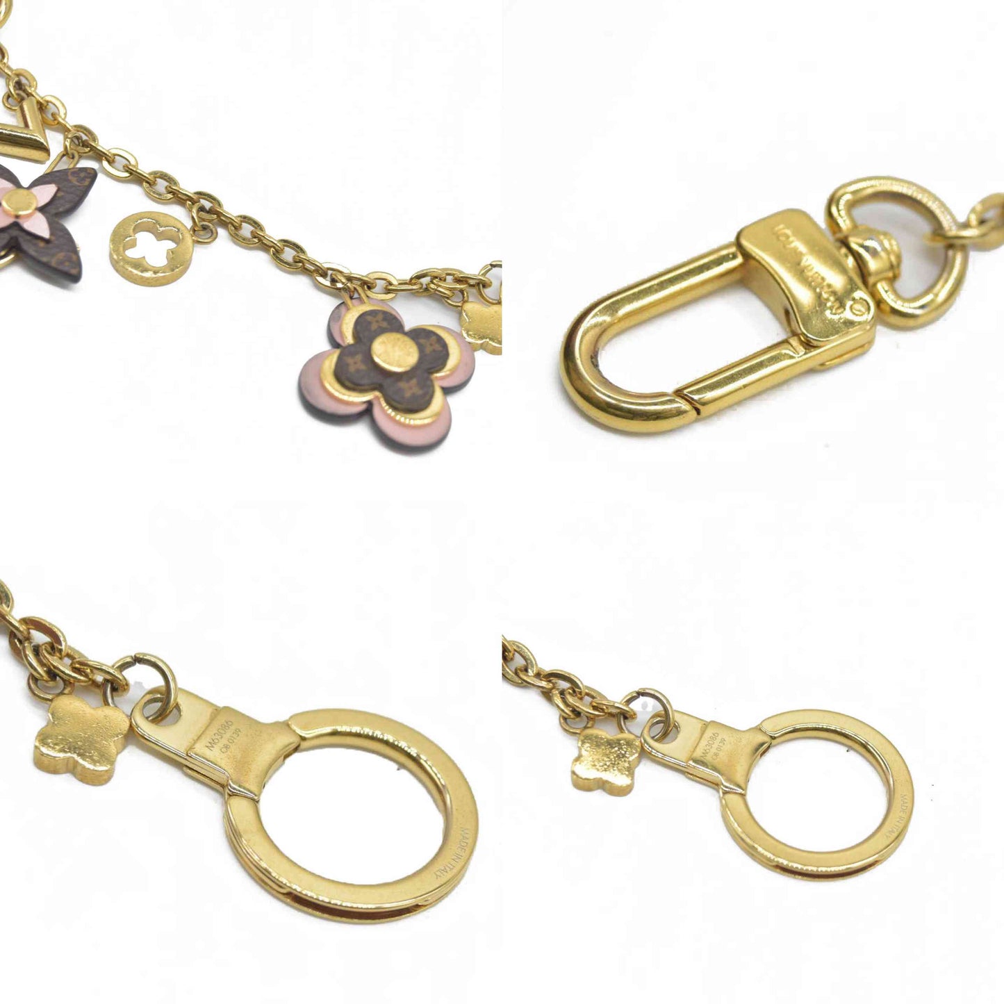 $655 Louis Vuitton blooming flowers chain bag charm