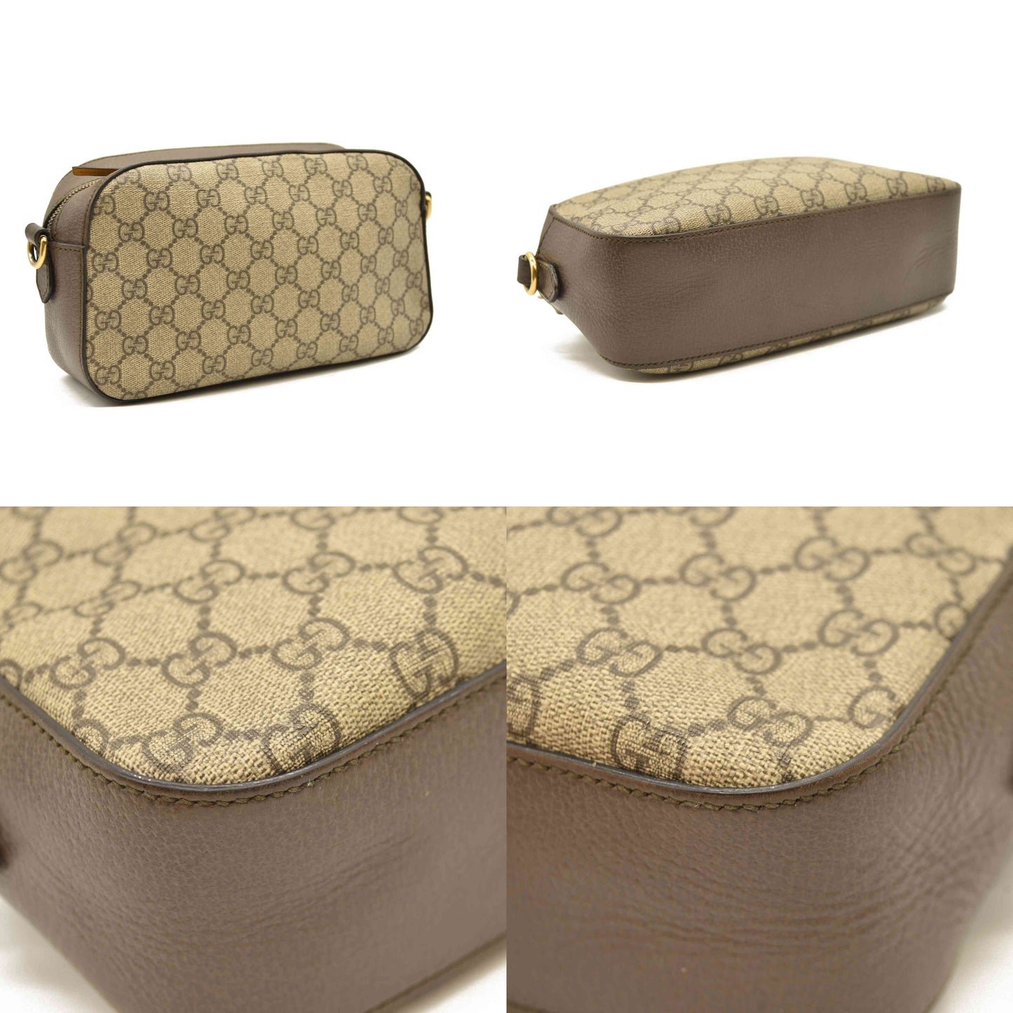 Gucci  GG Supreme Monogram Web Neo Vintage Shoulder Bag Beige New Acero Crop