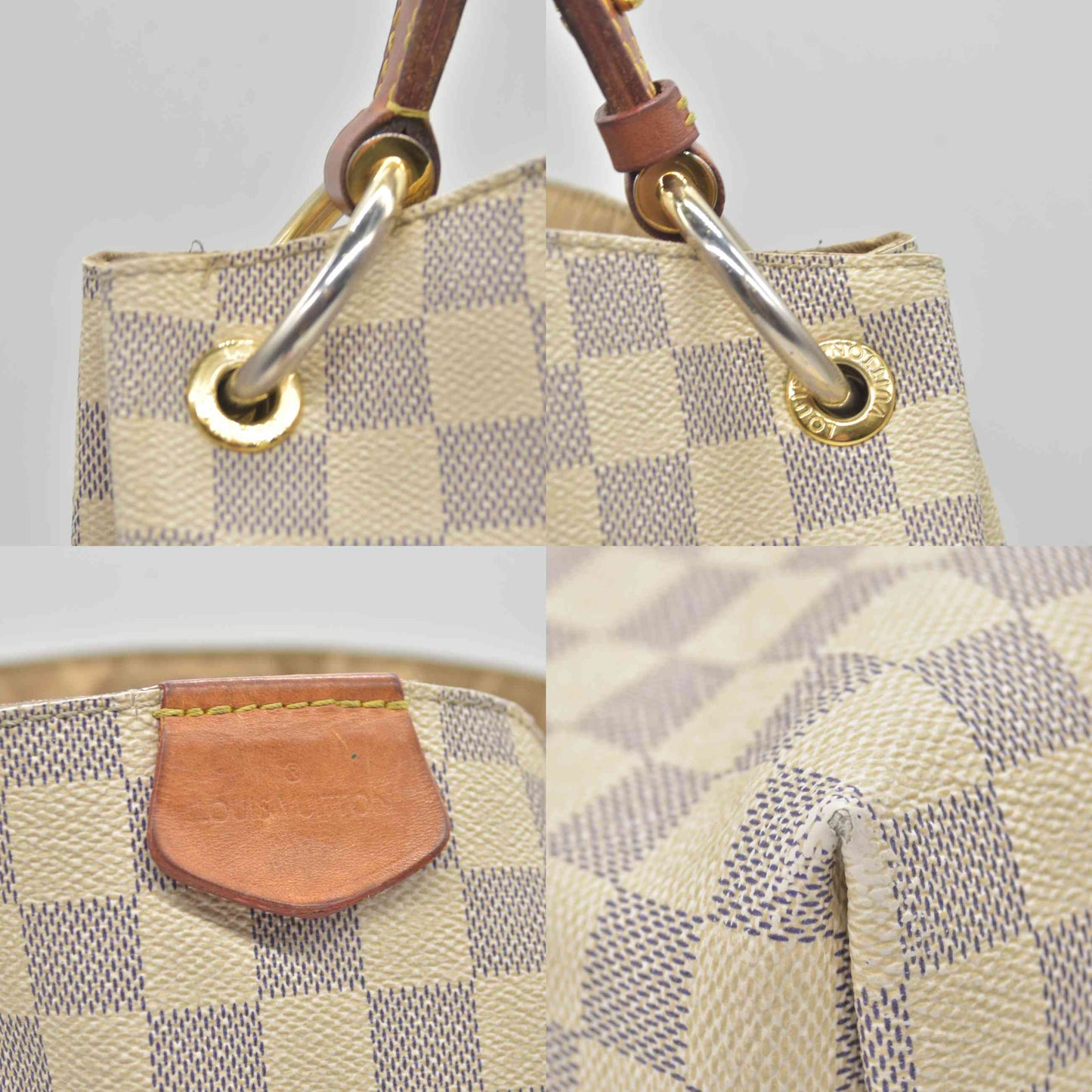 $1990 2018 Louis Vuitton  Damier Azur Graceful PM MI1128