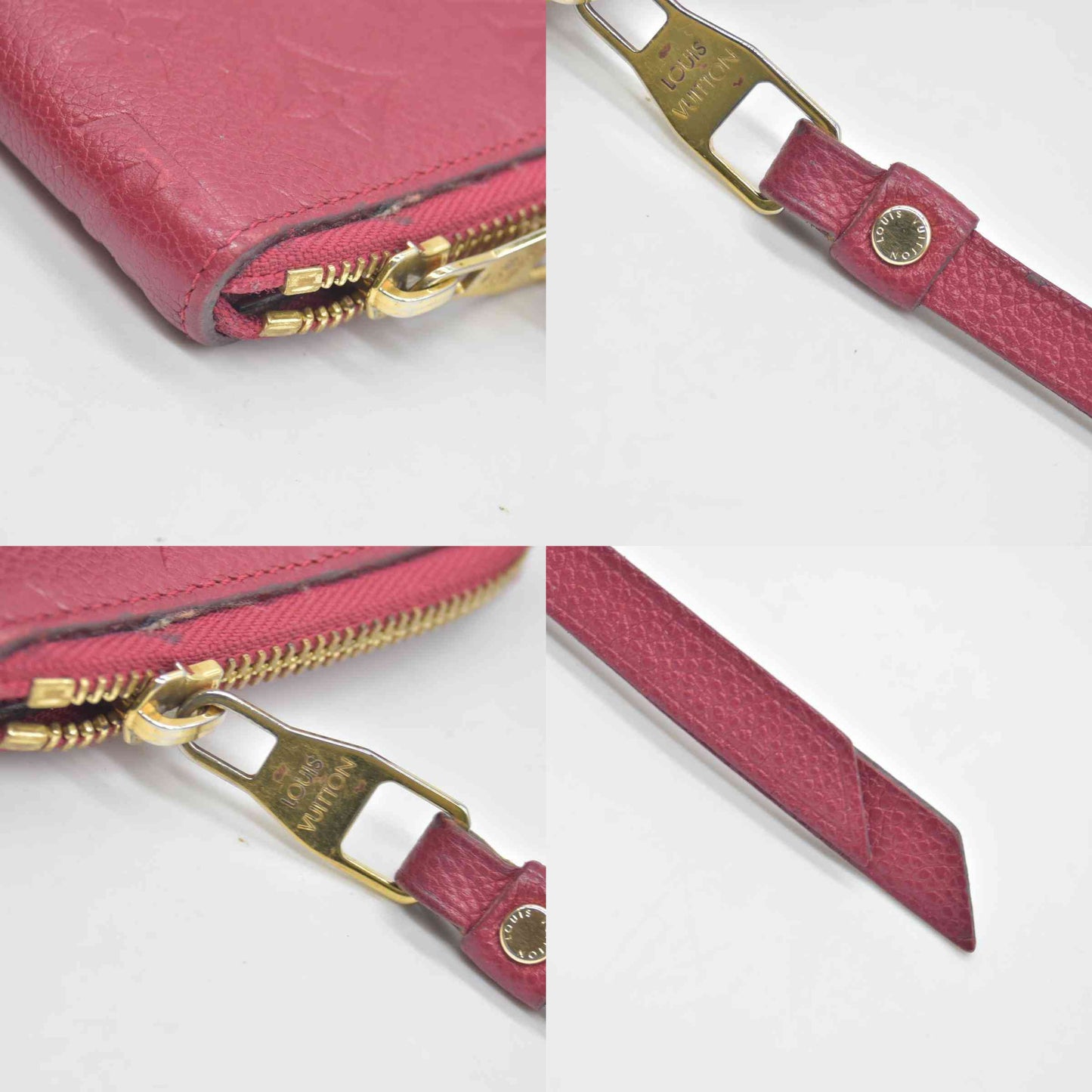 $1170 2013 Louis Vuitton Empreinte Zippy Organizer Red CONSIGNMENT SP1183