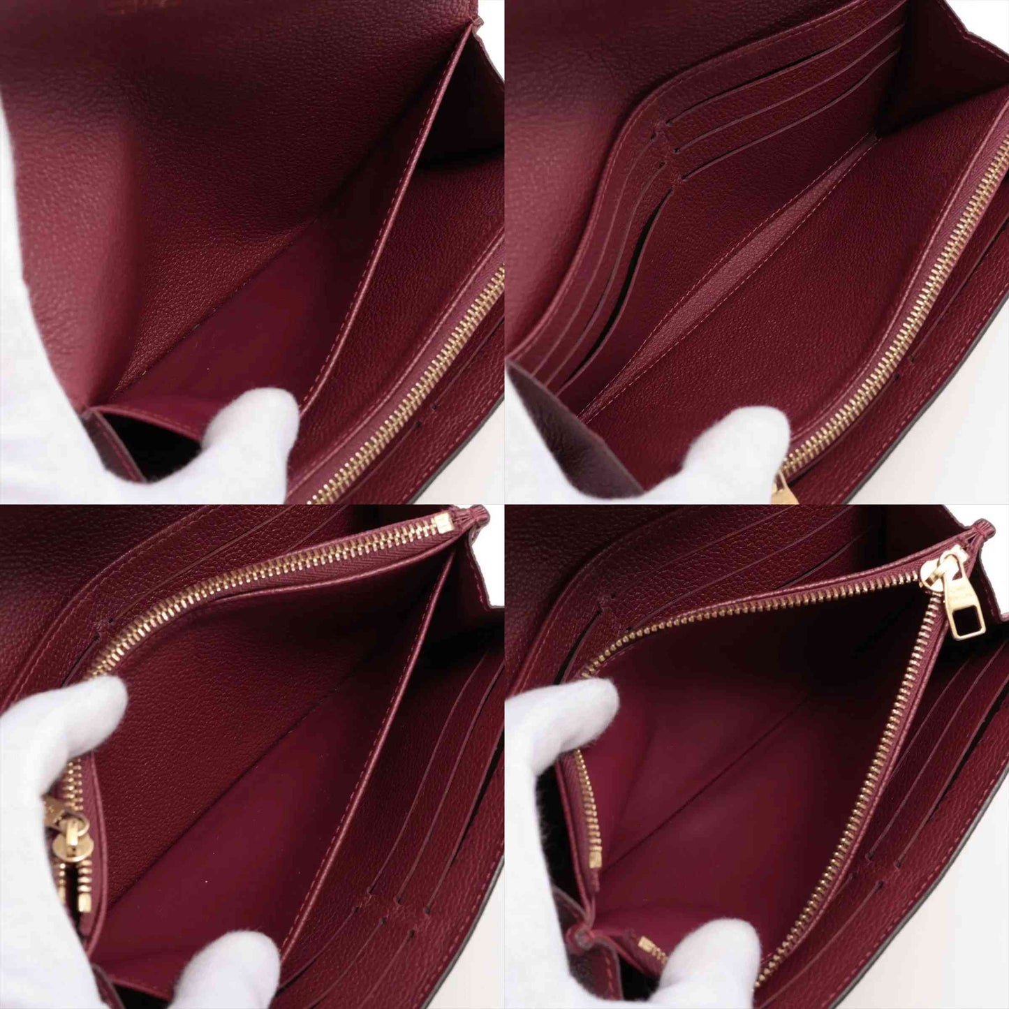 $1030 Louis Vuitton Empreinte Sarah Wallet NM Raisin Long Wallet